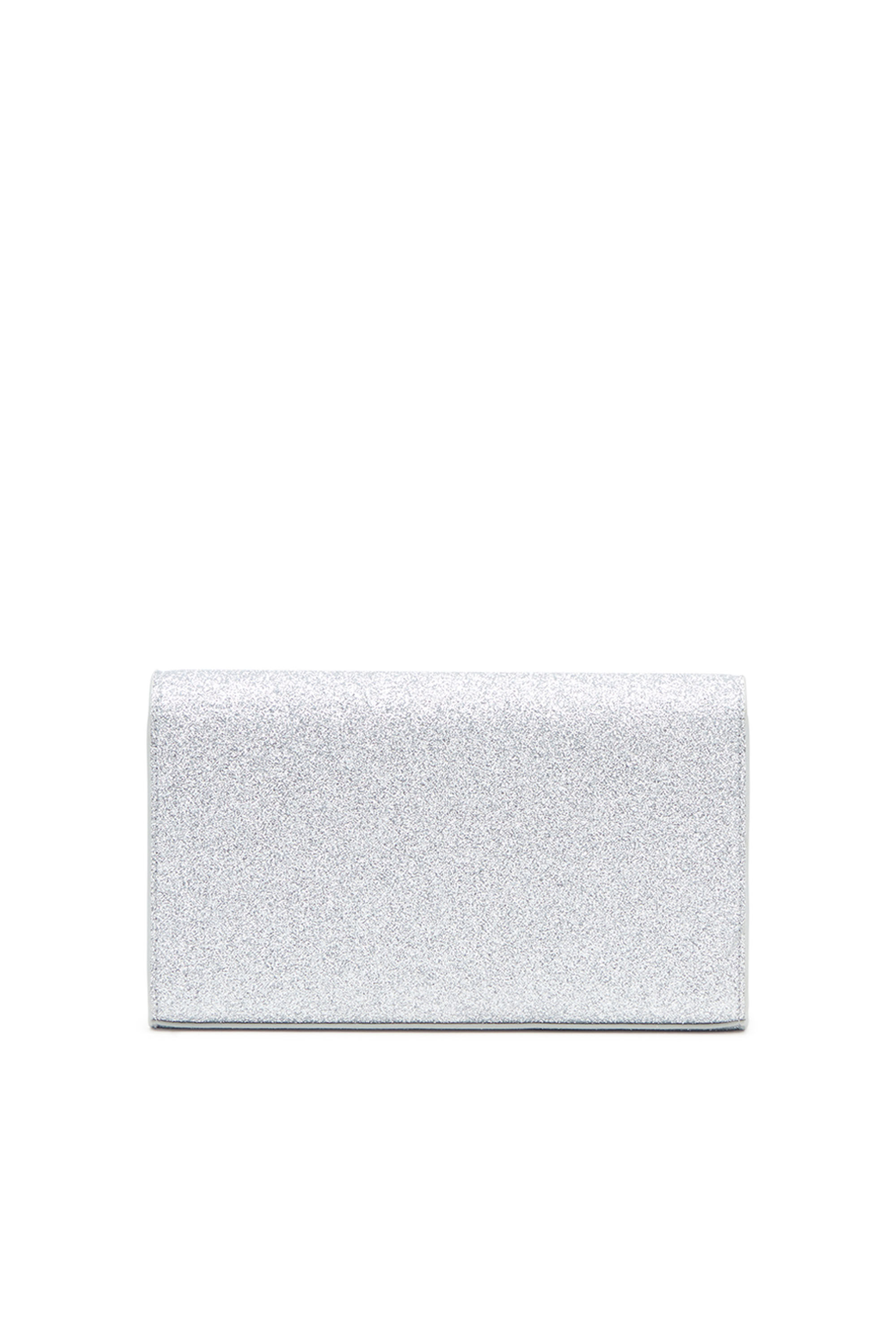 1DR WALLET STRAP Wallet bag in glitter fabric｜シルバー ...