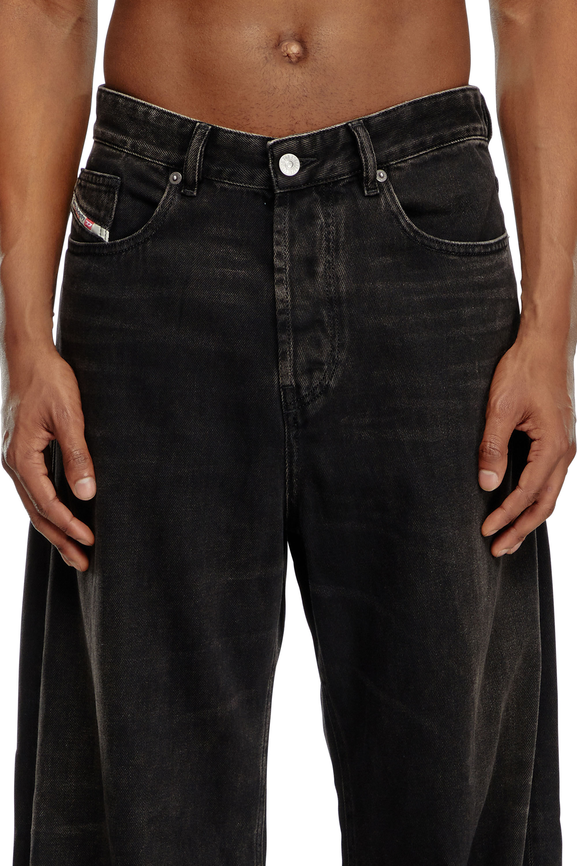 Diesel - Male Straight Jeans D-Rise 09J96, ブラック/ダークグレー - Image 4