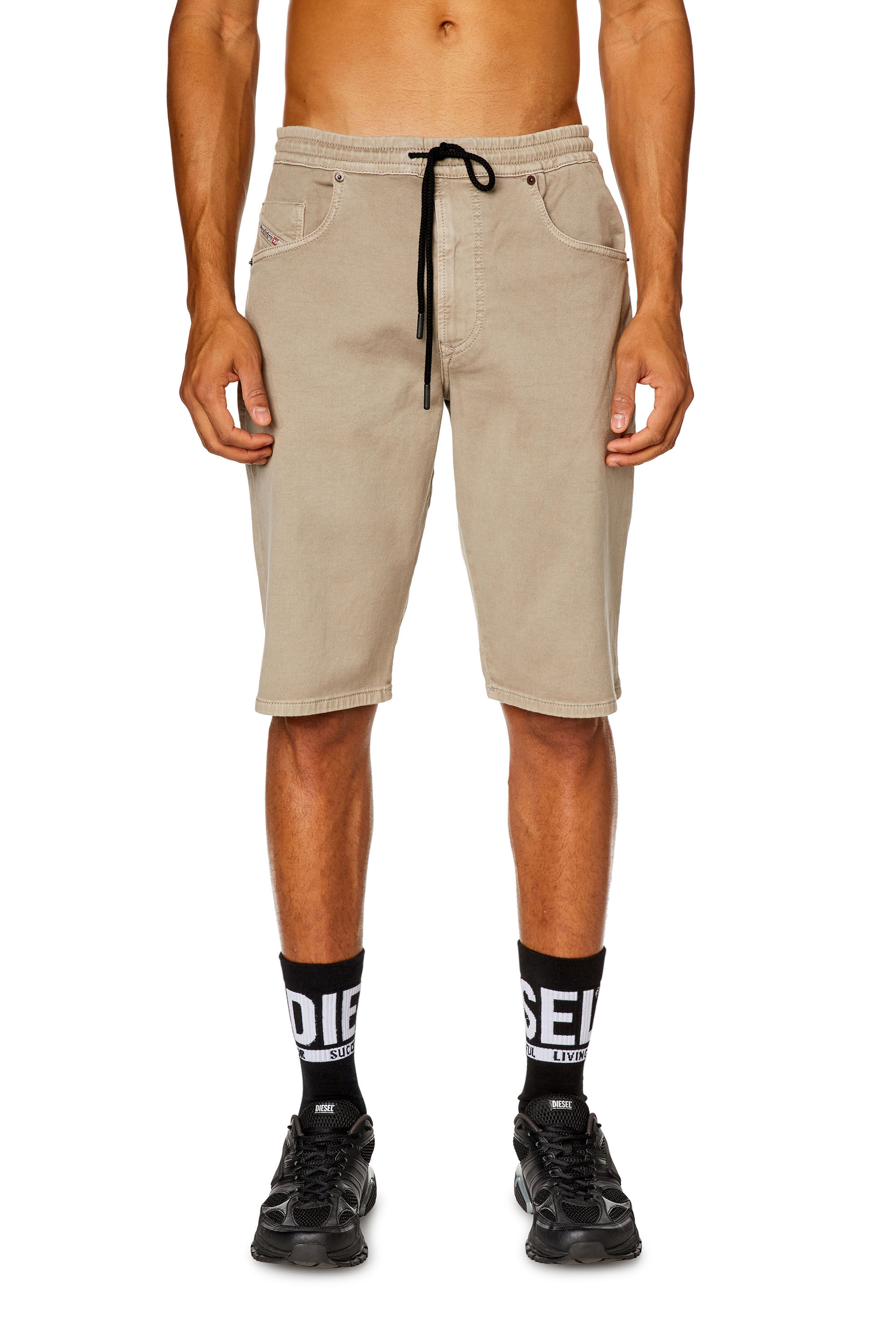 Diesel - 2033 D-KROOLEY-SHORT JOGG, Male Chino shorts in JoggJeans in グレー - Image 2