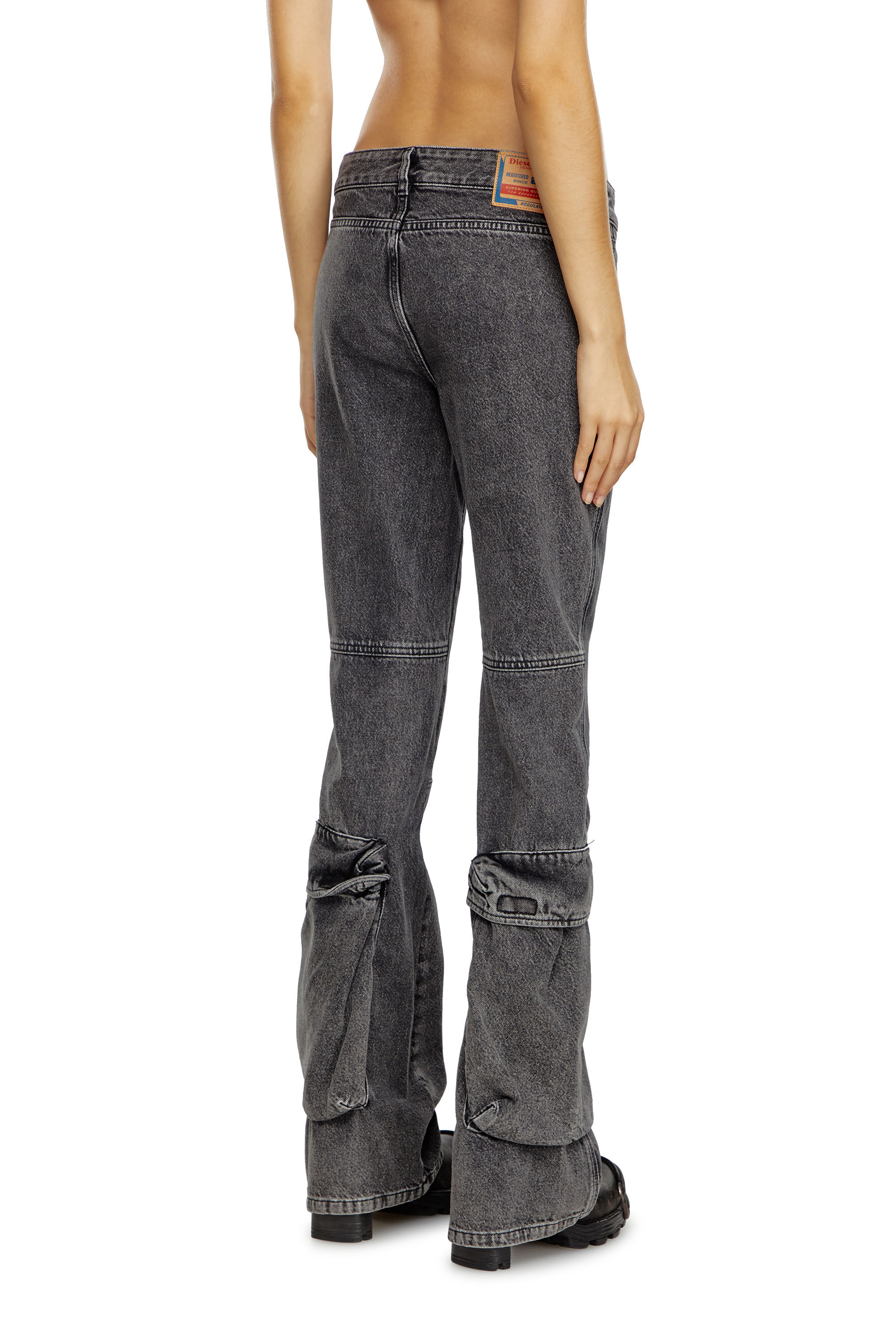 Diesel - Female Bootcut and Flare Jeans D-Poky 0CBDH, ブラック/ダークグレー - Image 5