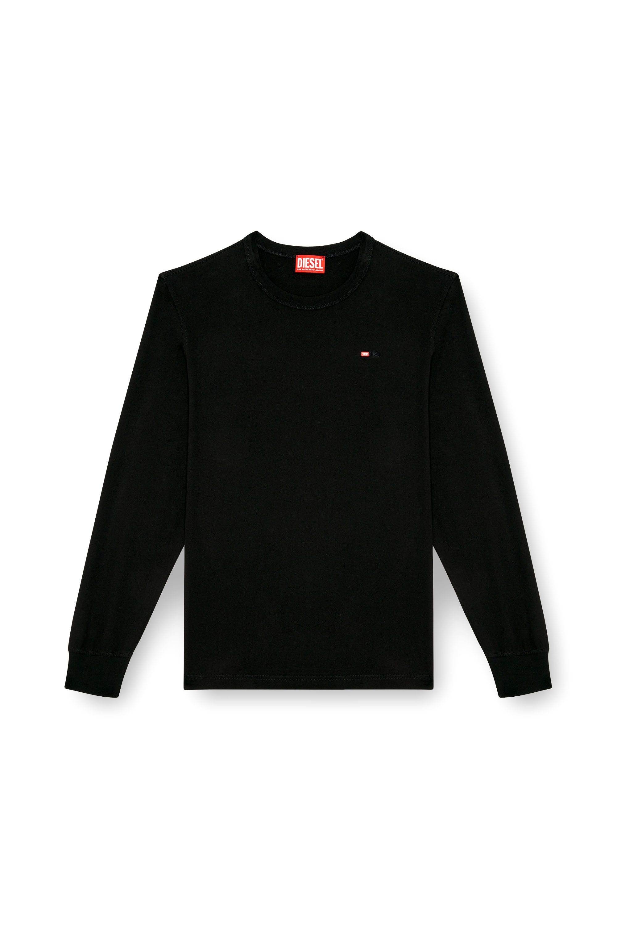 Diesel - T-ADJUST-LS-MICRODIV, Unisex Long-sleeve T-shirt with micro logo in ブラック - Image 4