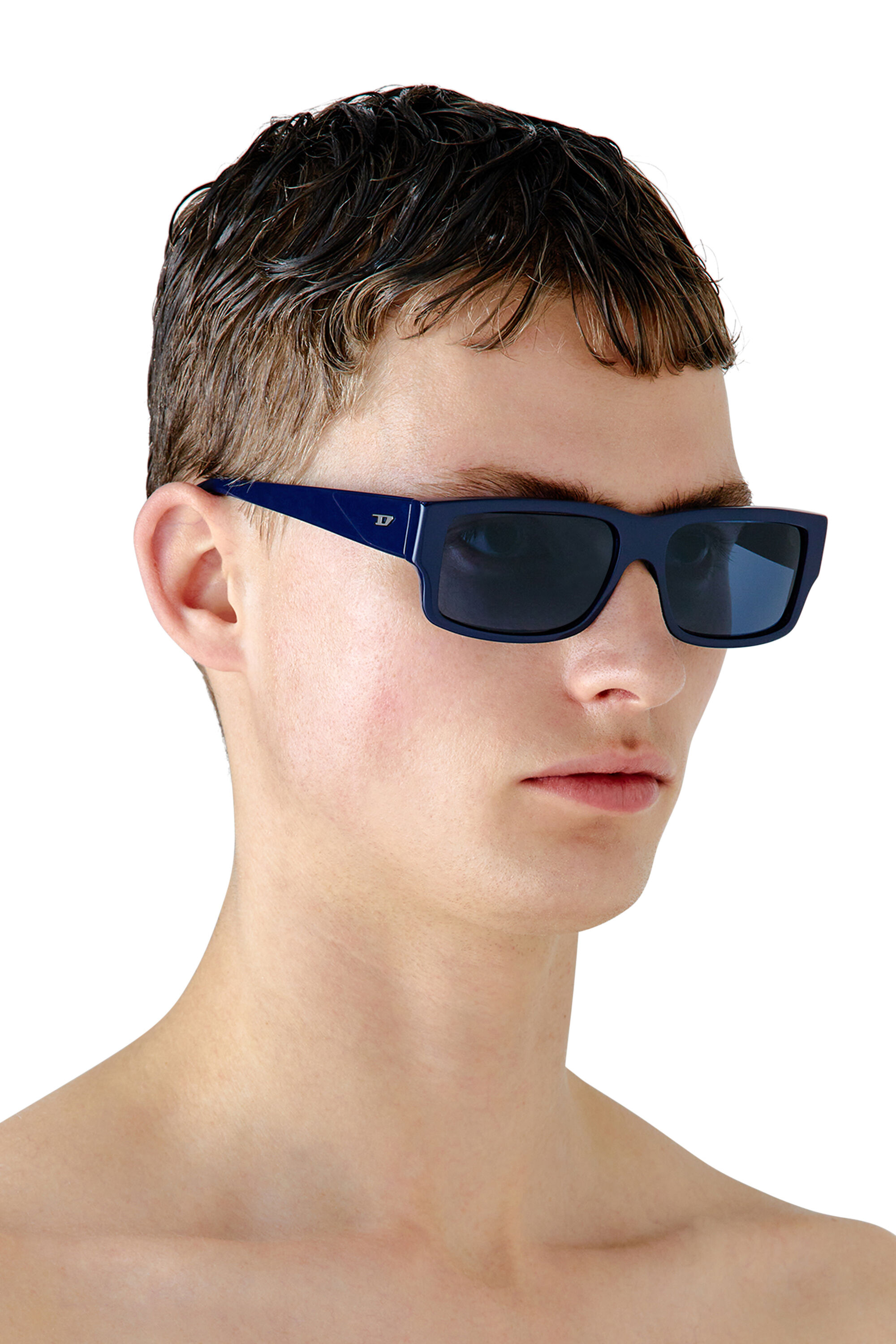 Diesel - 0DL2003, Male Rectangle sunglasses in ブルー - Image 4