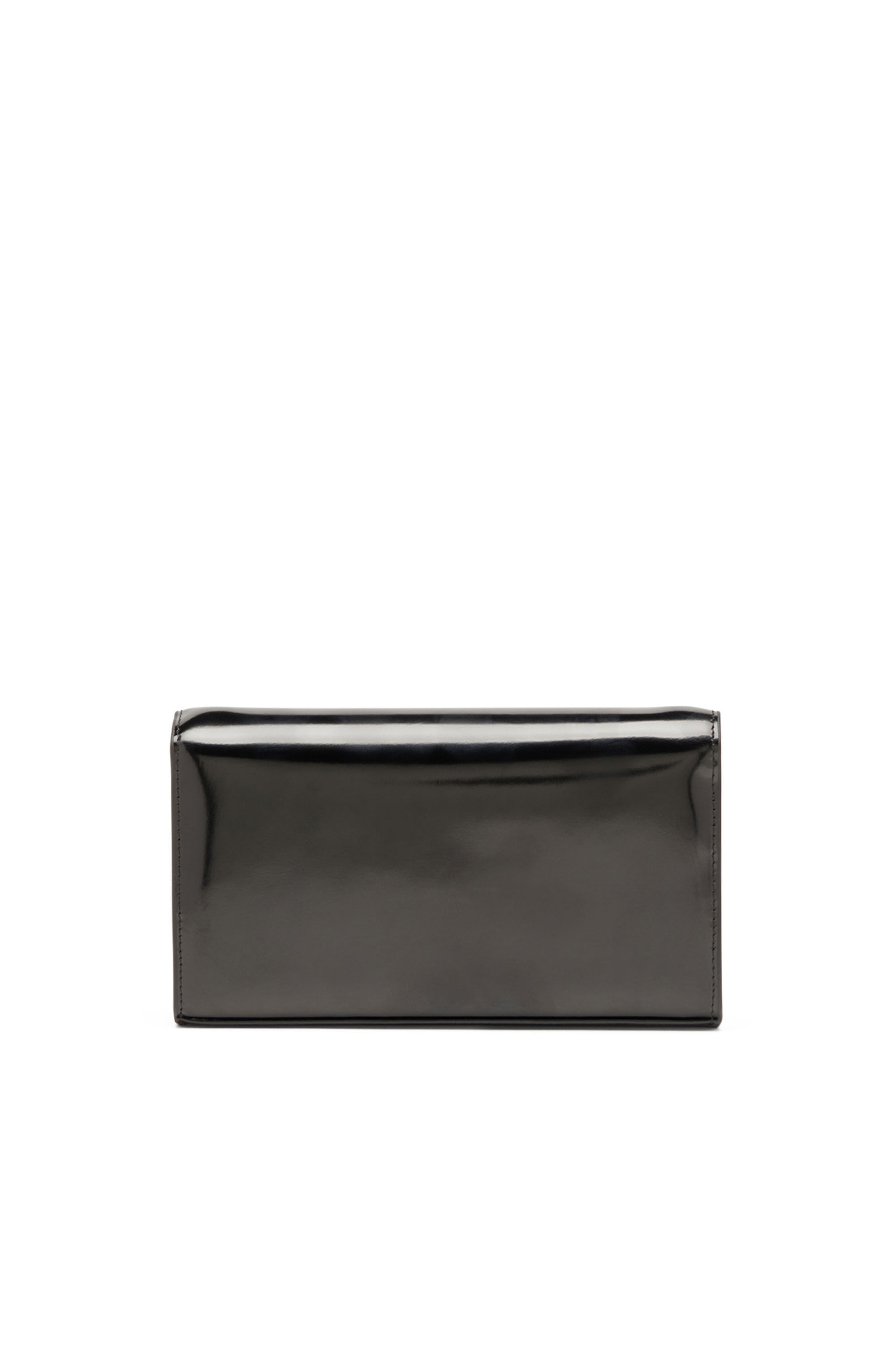 Diesel - 1DR WALLET STRAP, Female Wallet bag in mirrored leather in ブラック - Image 2