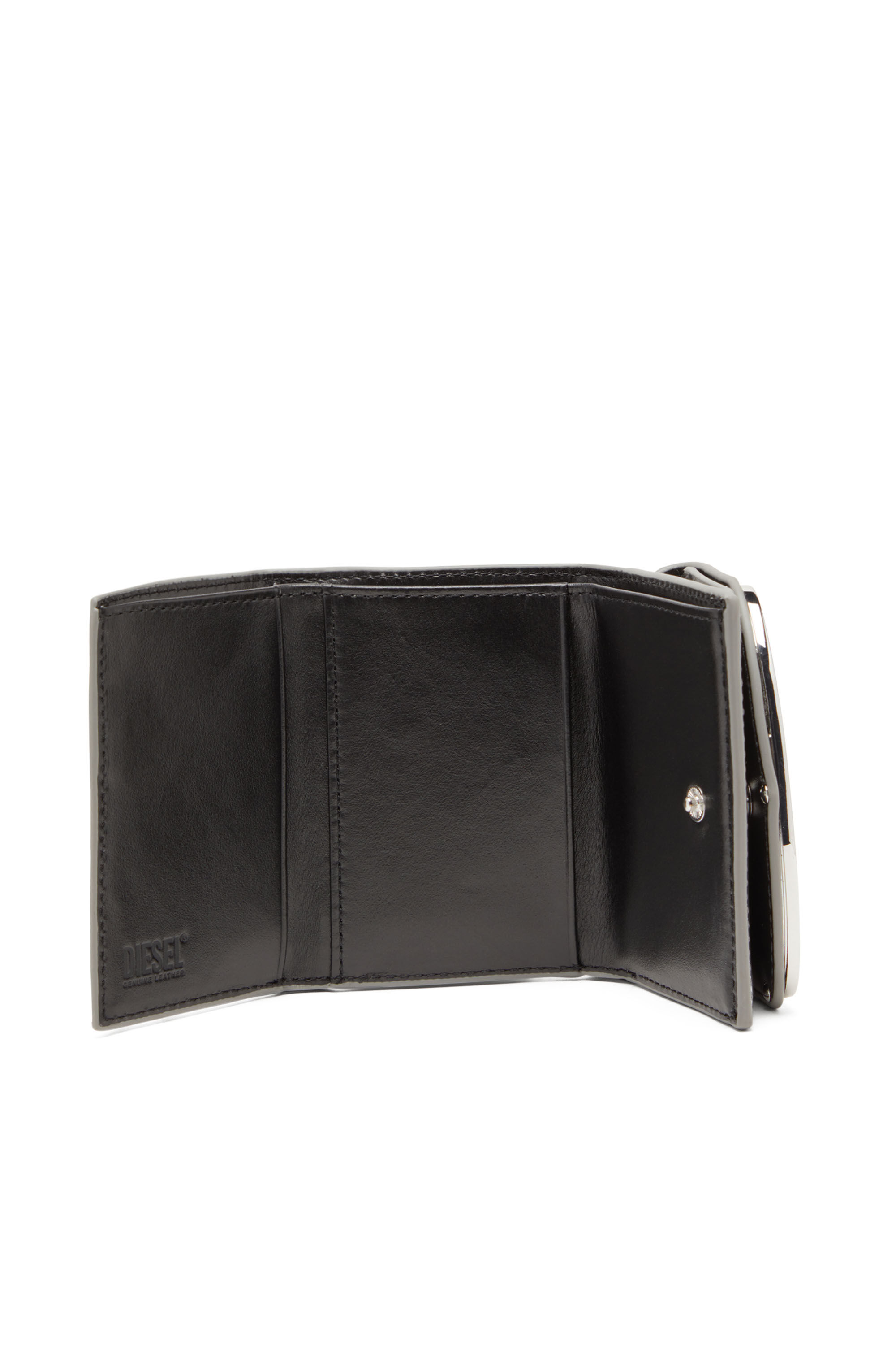 Diesel - 1DR TRI FOLD COIN XS II, Female Tri-fold wallet in mirrored leather in シルバー - Image 3
