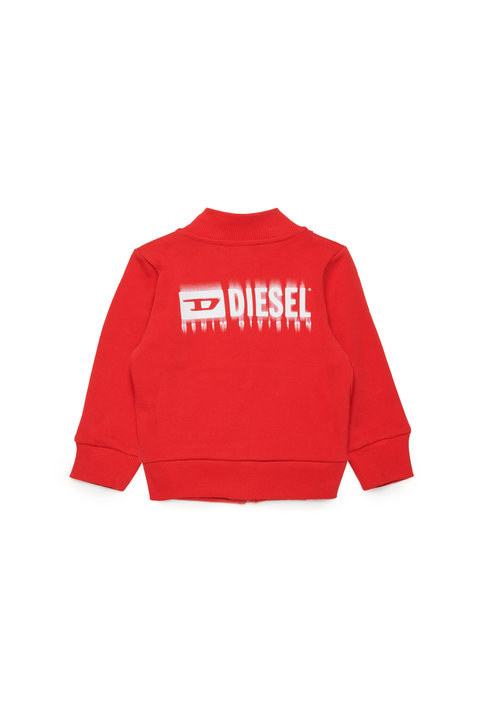 Diesel - SVOUGZIPALB, Unisex Zipped sweatshirt with smudged logo in レッド - Image 2