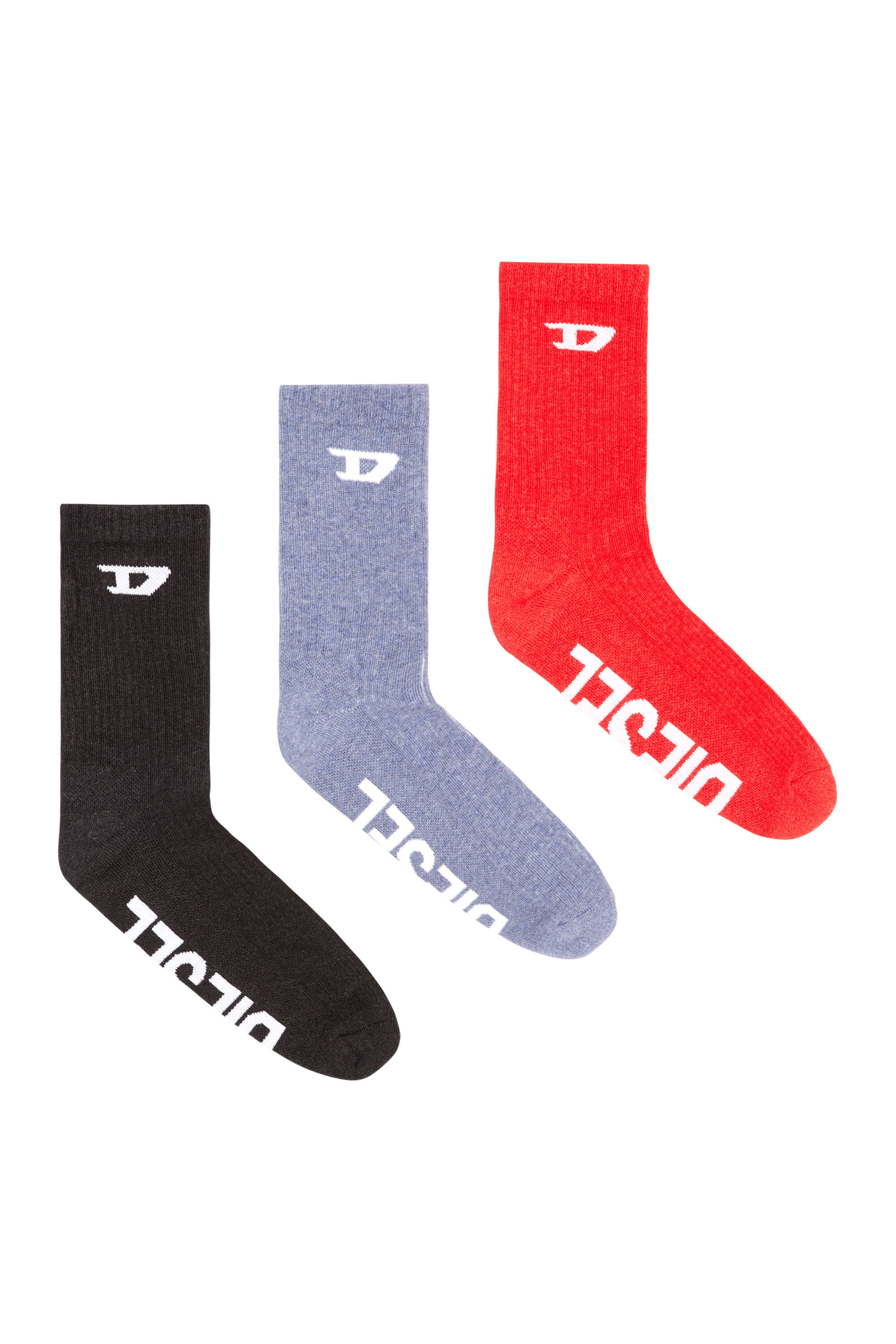 Diesel - SKM-D-CREW-SPORT-SOCKS, オレンジ/ブルー - Image 1