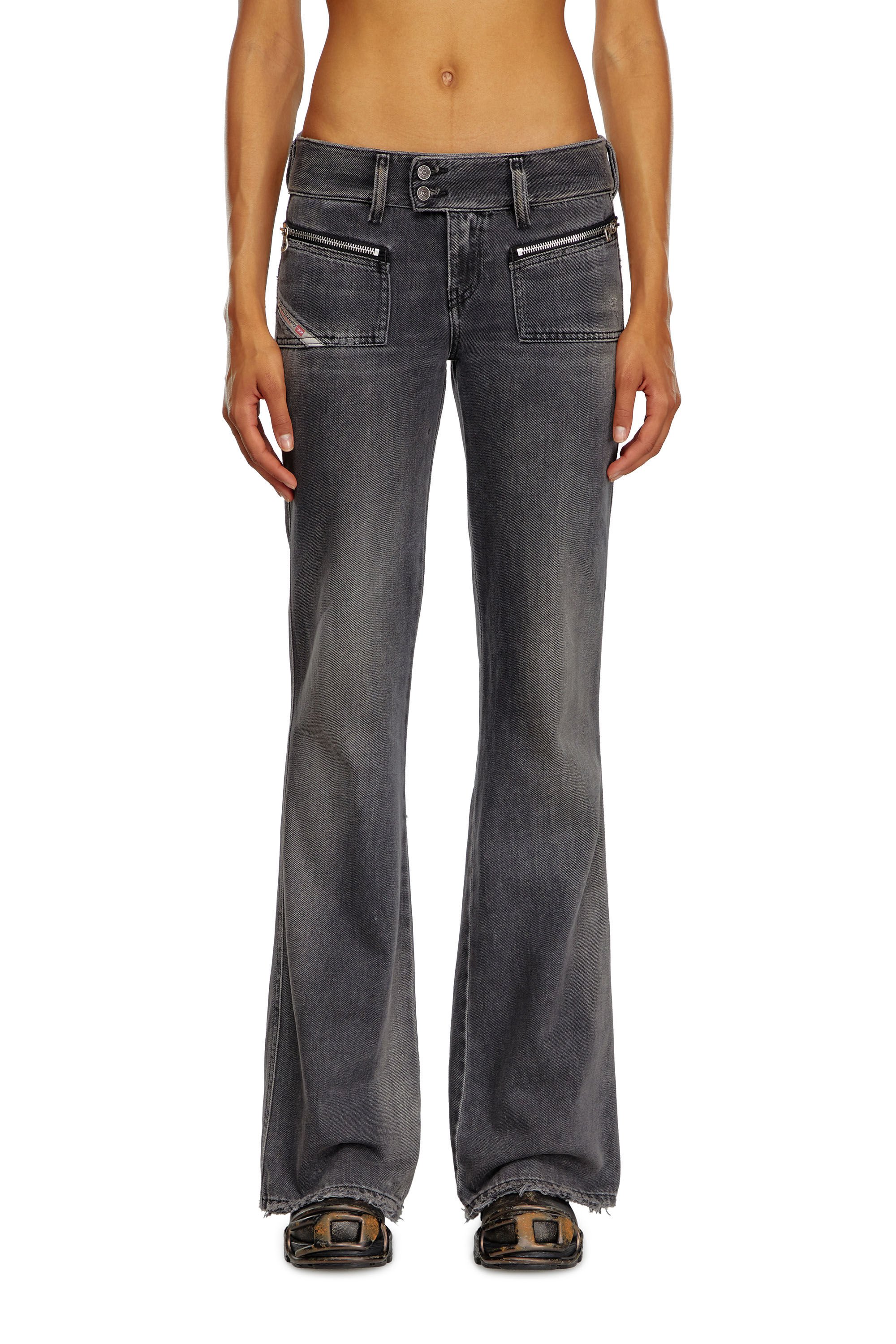 Diesel - Female Bootcut and Flare Jeans D-Hush 09K14, ブラック/ダークグレー - Image 3