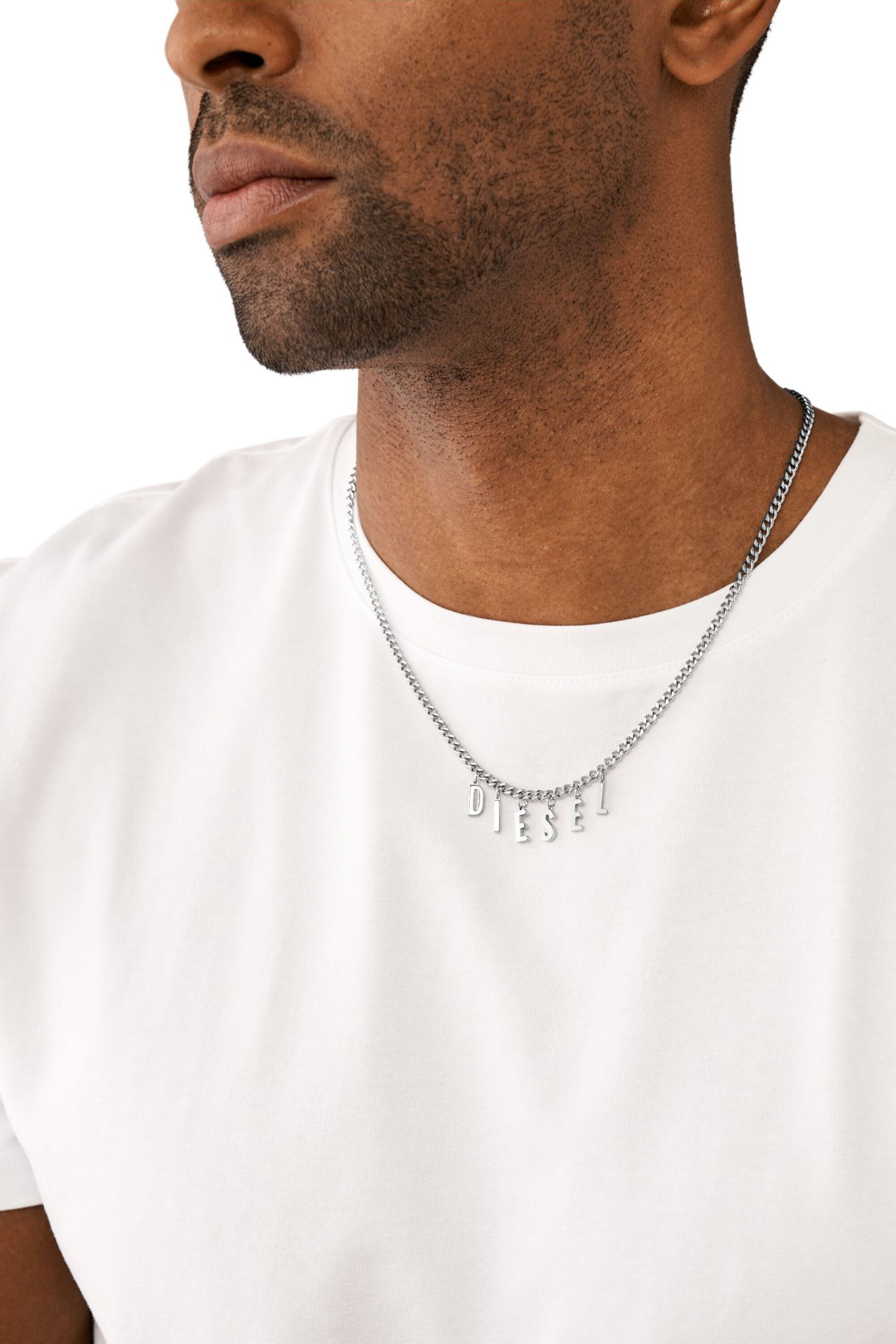 Diesel - DX1494, Unisex Stainless steel chain necklace in シルバー - Image 3