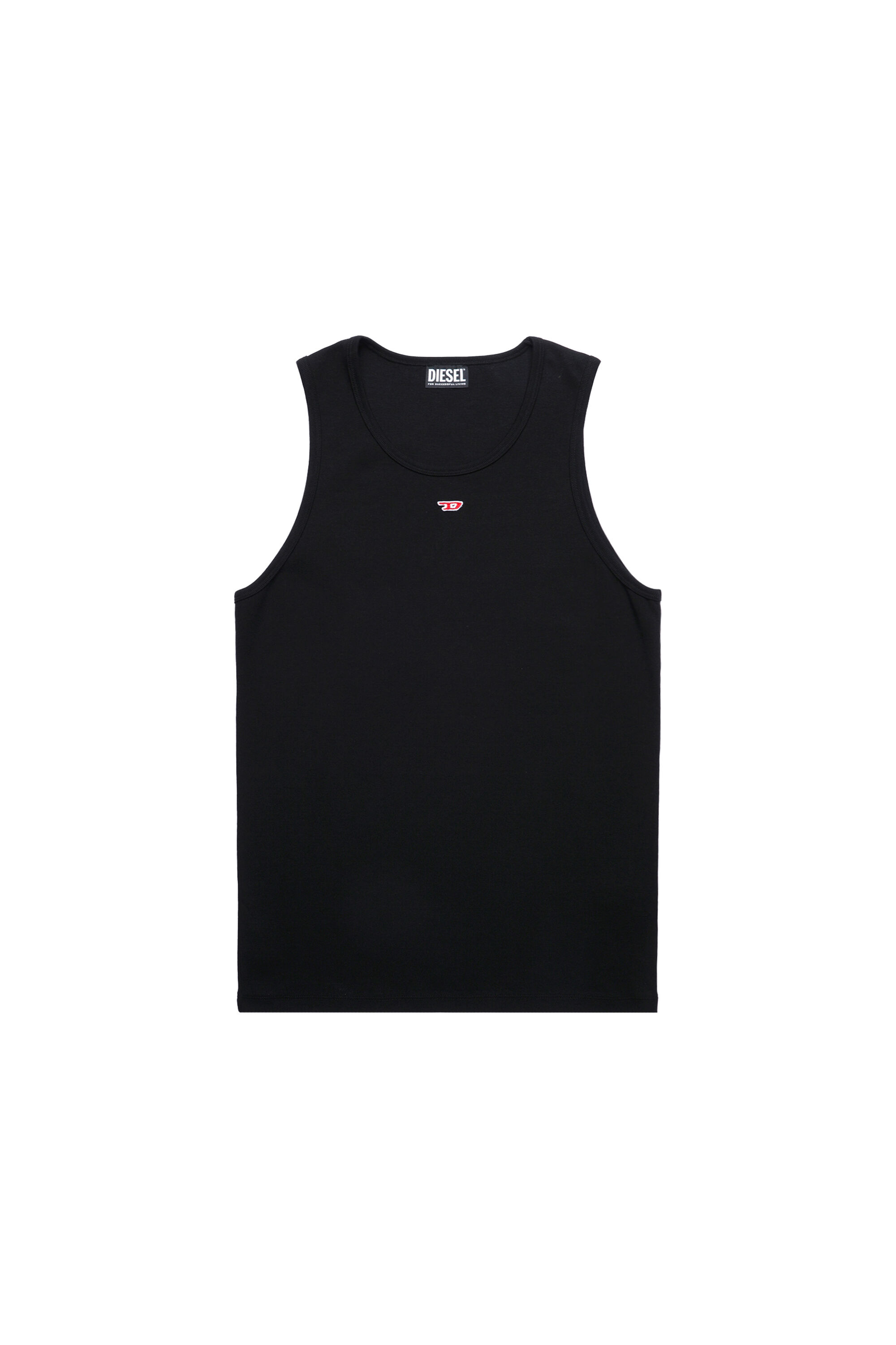Diesel - T-LIFTY-D, Male Tank top with mini D logo patch in ブラック - Image 2