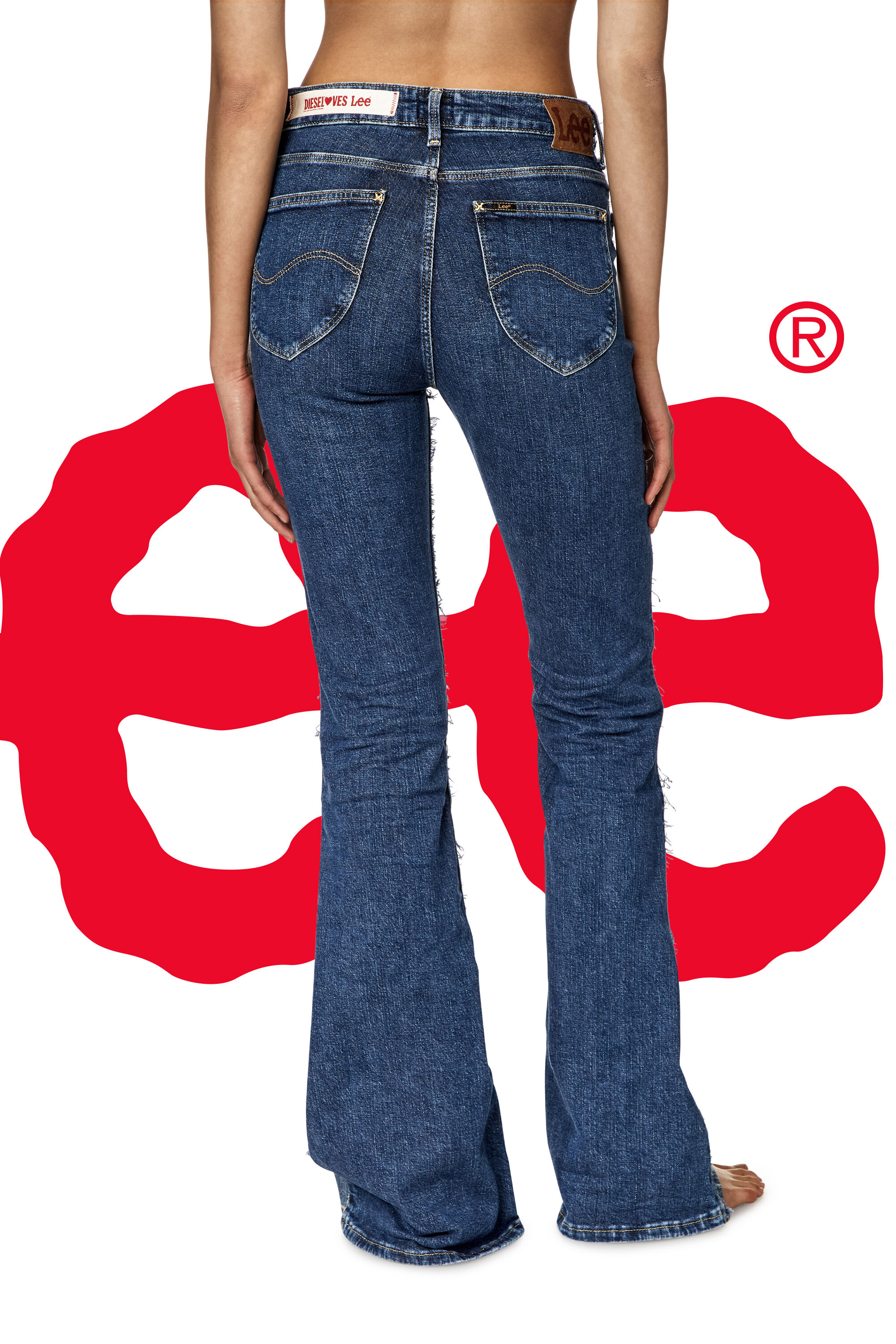 Diesel - Female Bootcut and Flare Jeans Dieseloves 01 09K46, ミディアムブルー - Image 5