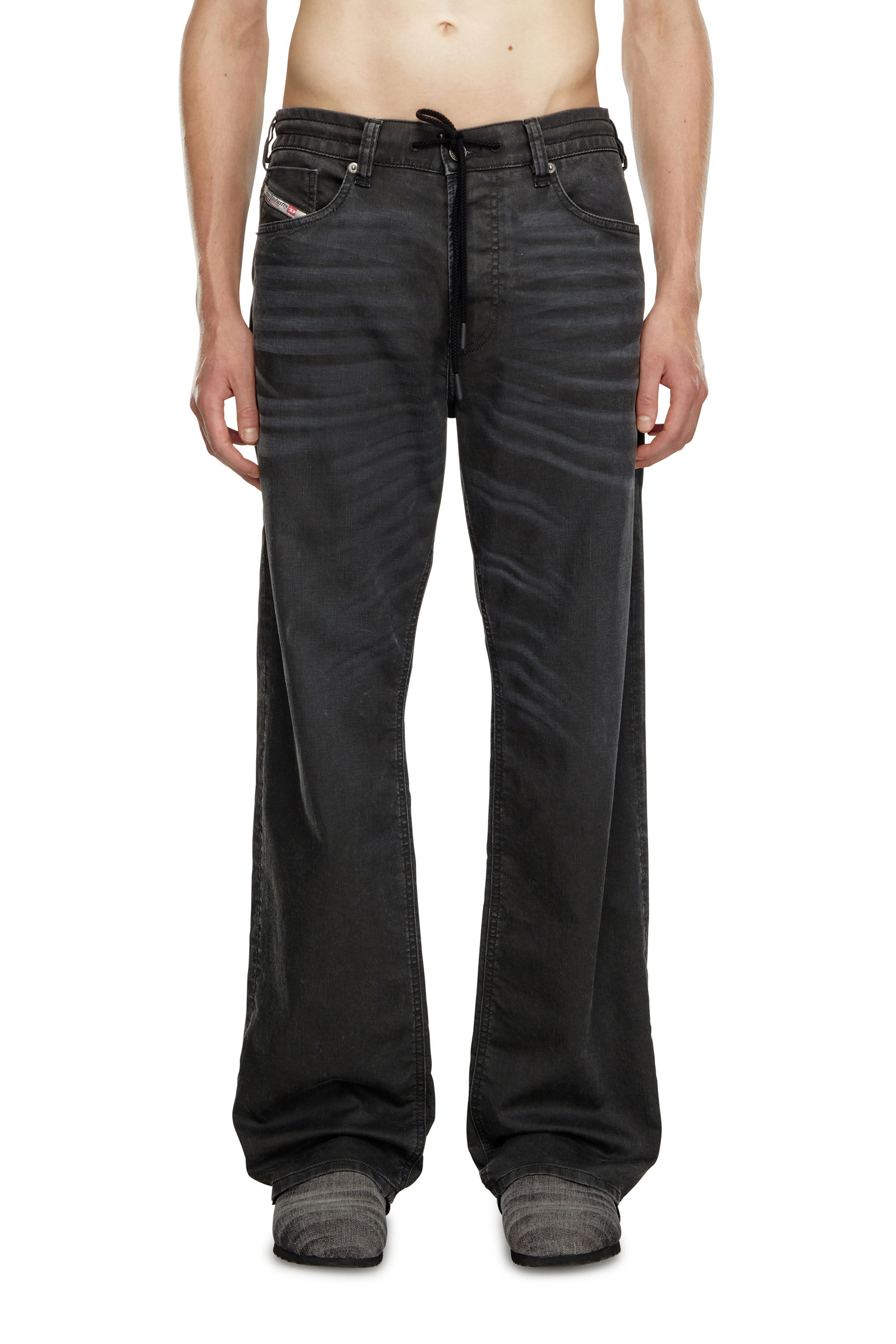 Diesel - Male Straight 2080 D-Reel Joggjeans® 09J75, ブラック/ダークグレー - Image 3