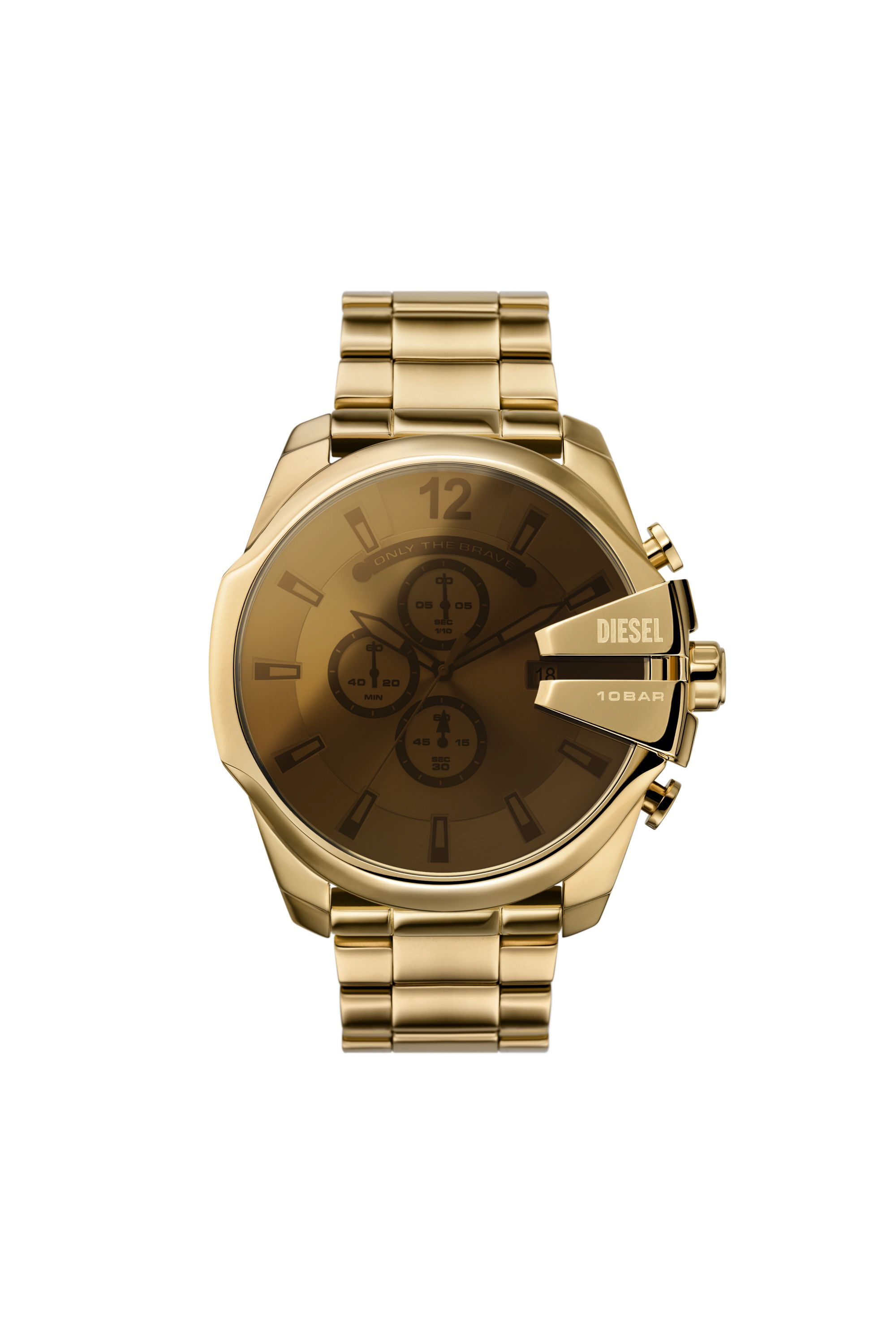 DZ4662 Mega Chief chronograph gold-tone stainless steel watch｜ゴールド｜メンズ｜ DIESEL