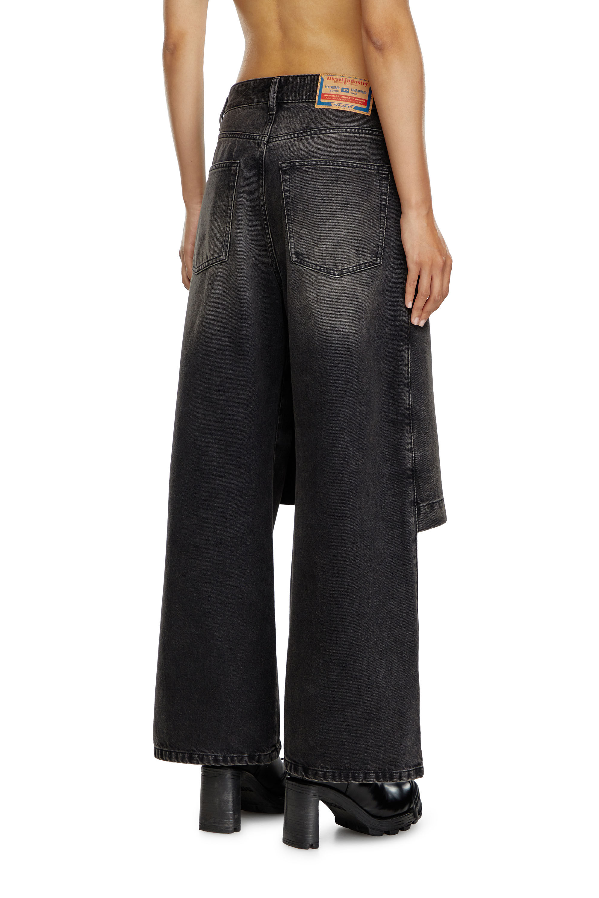 Diesel - Female Straight Jeans D-Syren 0CBDG, ブラック/ダークグレー - Image 5