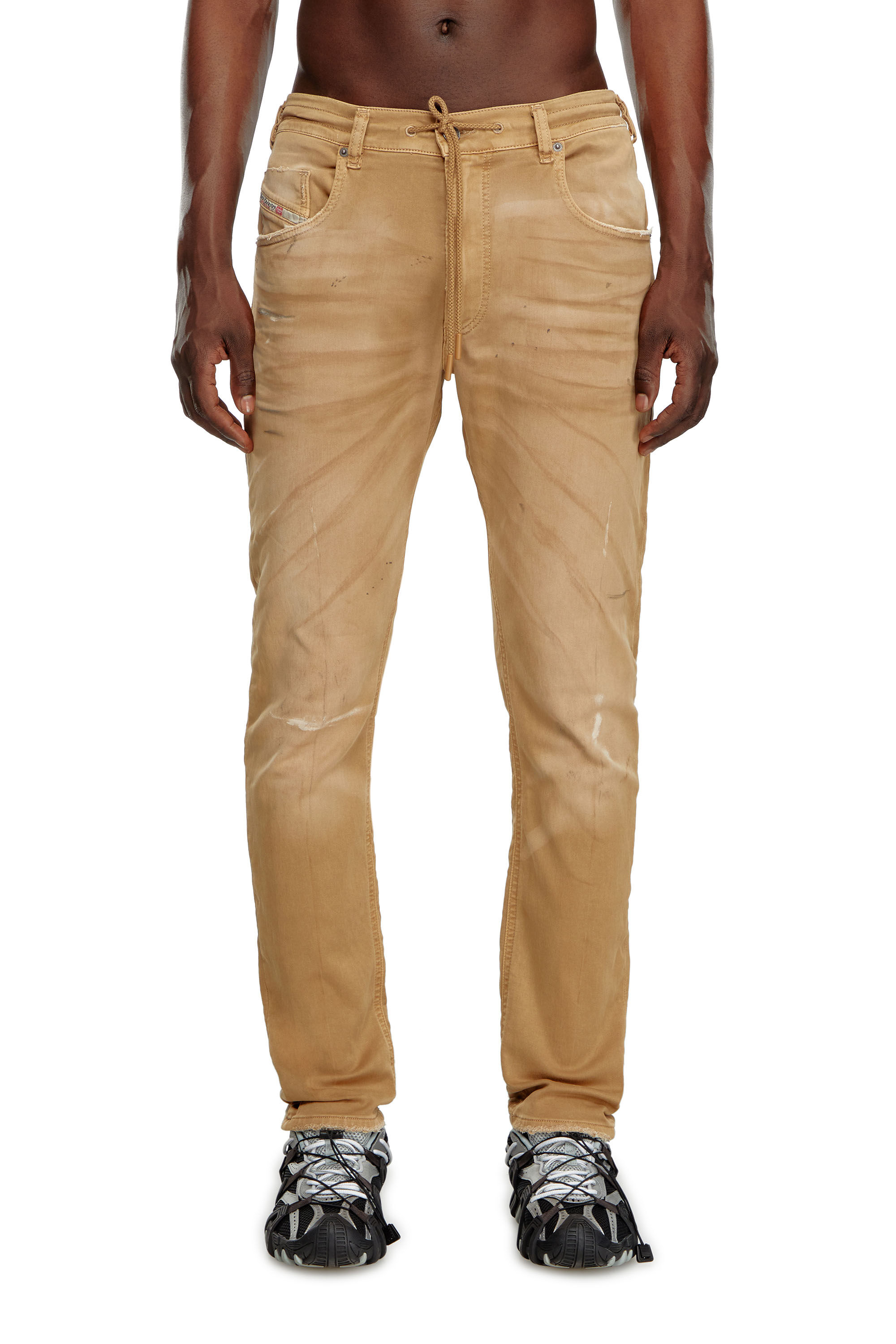 Diesel - Male Tapered 2030 D-Krooley Joggjeans® 068LW, Brown - Image 3