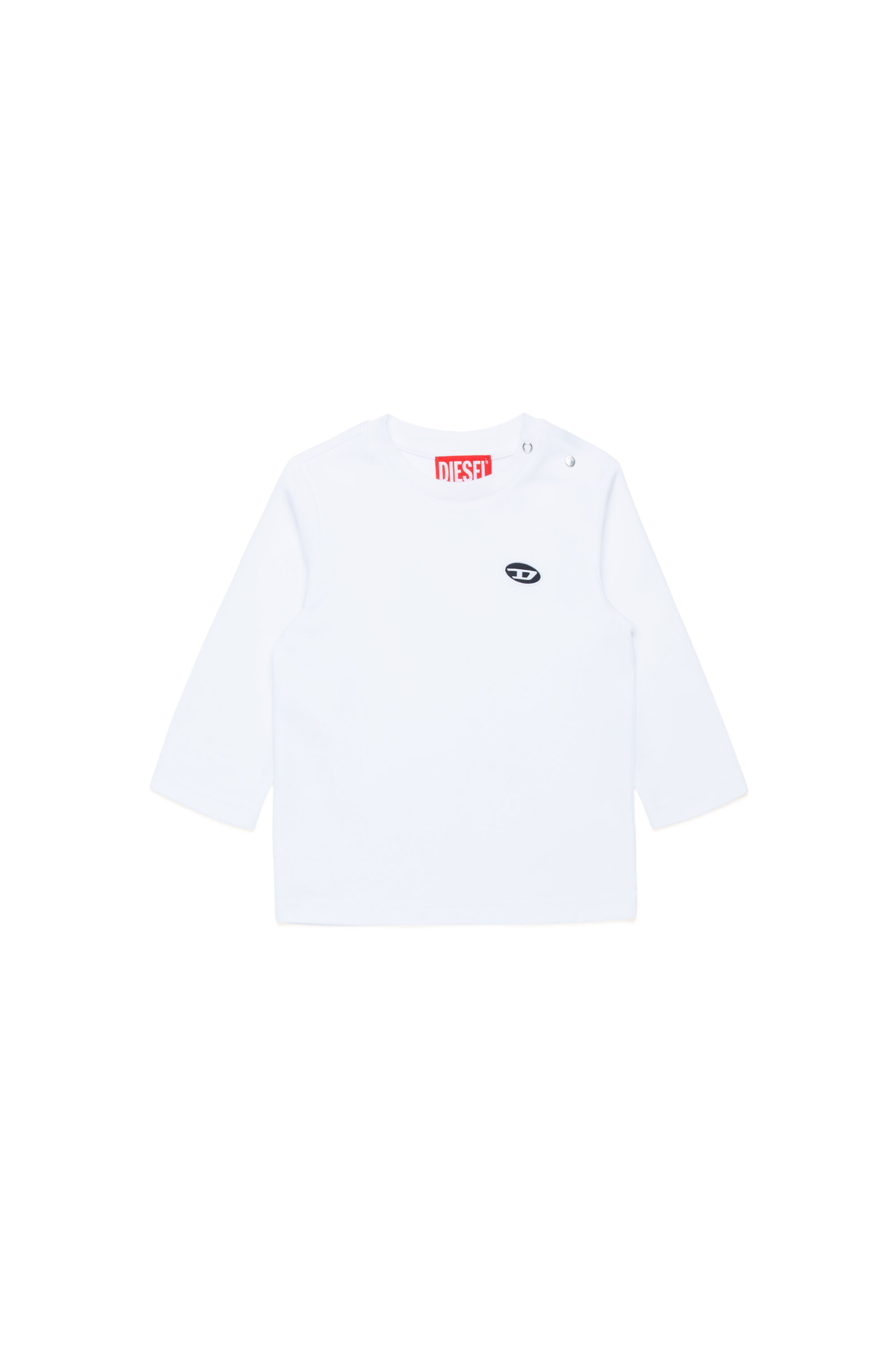 Diesel - TJUSTDOVALPJLSB, Male Long-sleeve T-shirt in organic cotton in ホワイト - Image 1