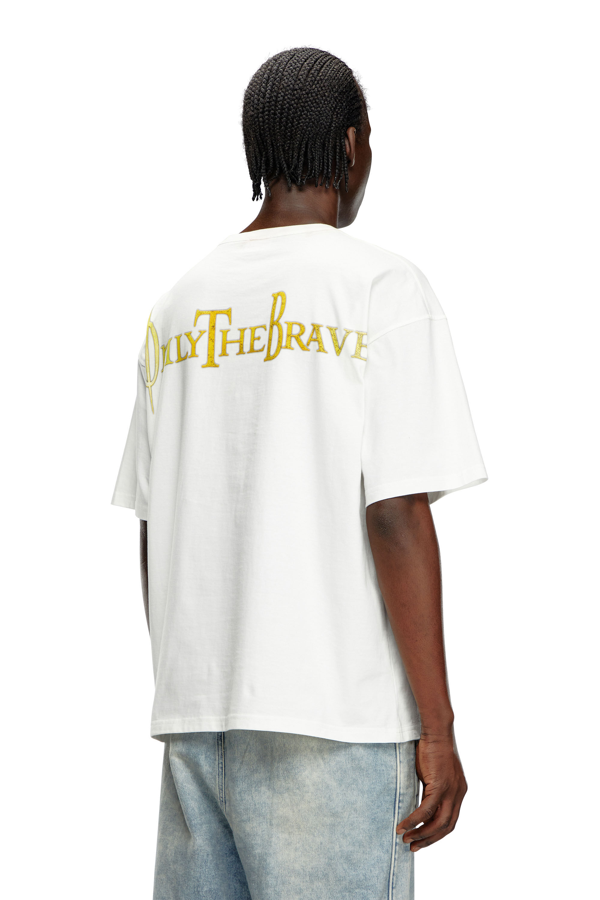 Diesel - T-BOXT-Q20, Male T-shirt with Only The Brave print in ホワイト - Image 4
