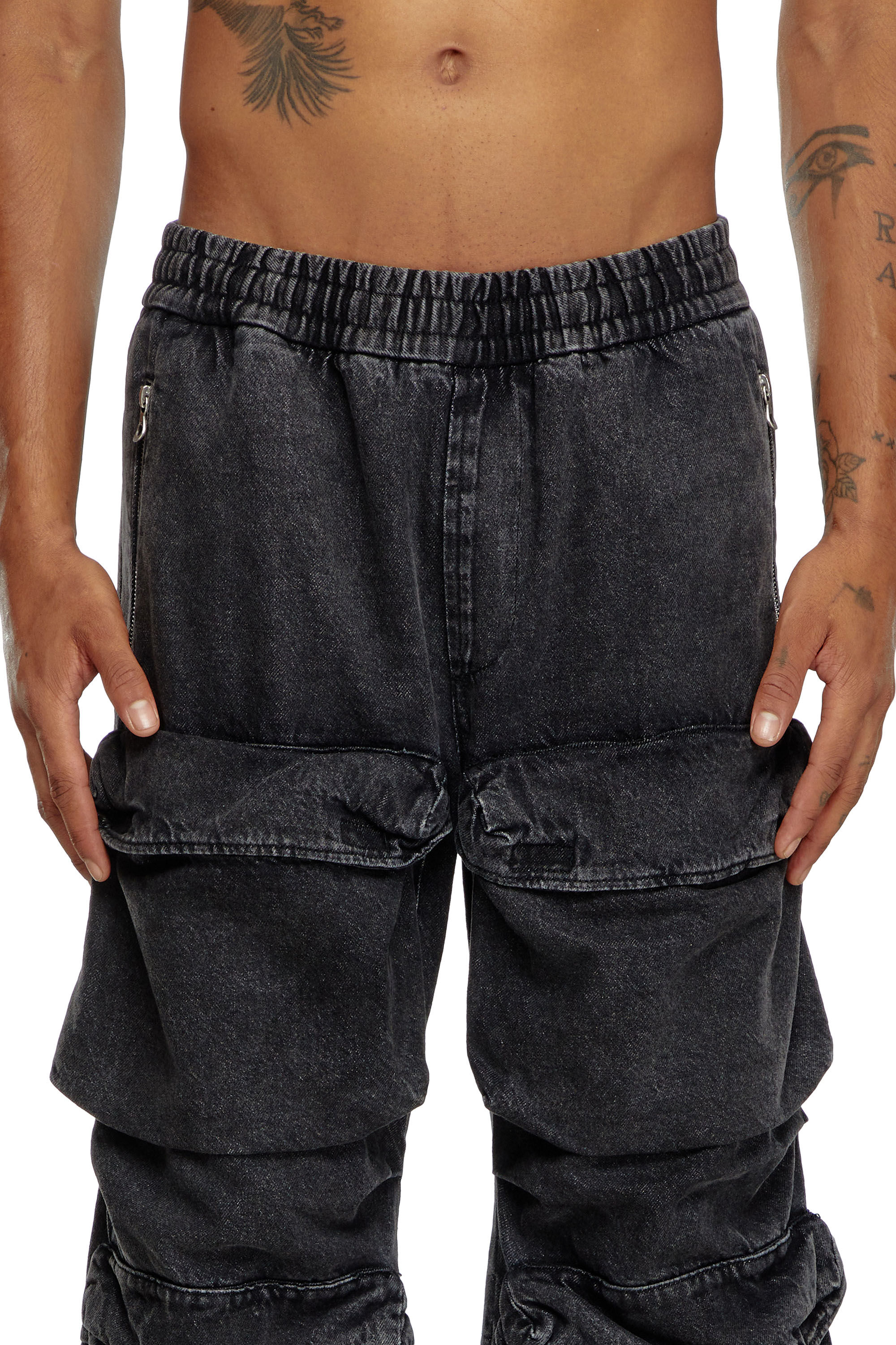 Diesel - Male Straight Jeans D-Baertson 0CBDH, ブラック/ダークグレー - Image 4