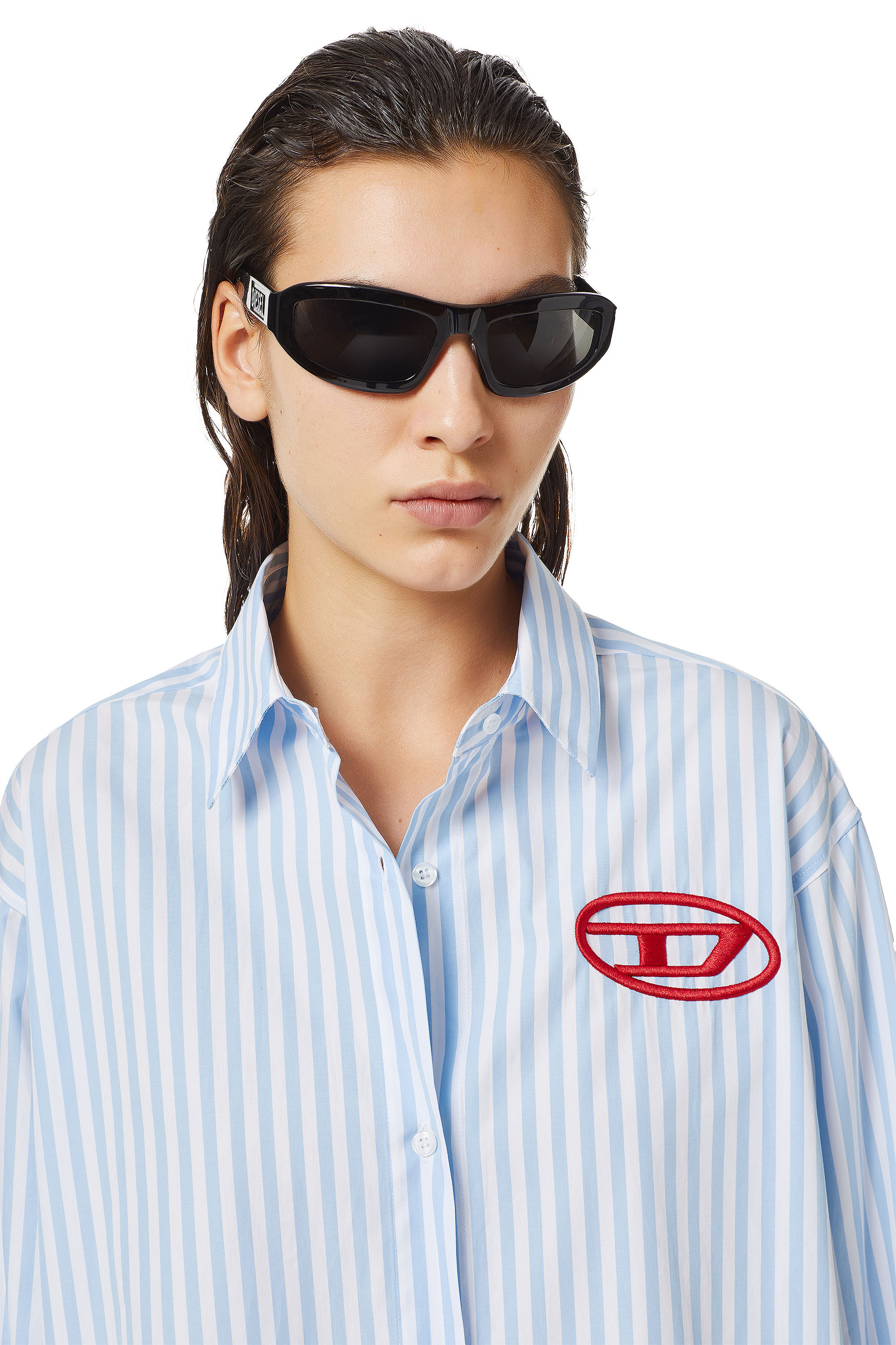 C-BRUCE WOMEN: 3Dロゴストライプシャツ｜ディーゼル（DIESEL）公式