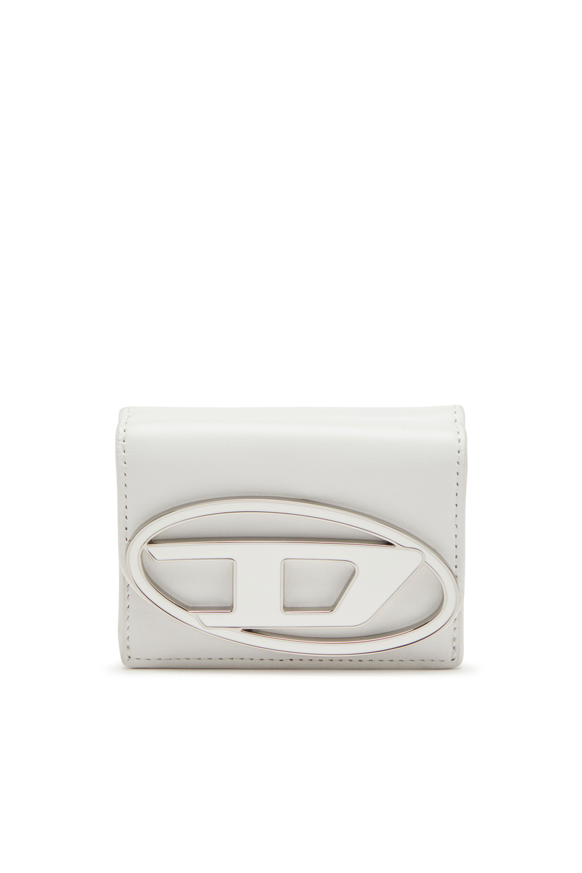 Diesel - 1DR TRI FOLD COIN XS II, Female Tri-fold wallet in leather in ホワイト - Image 1