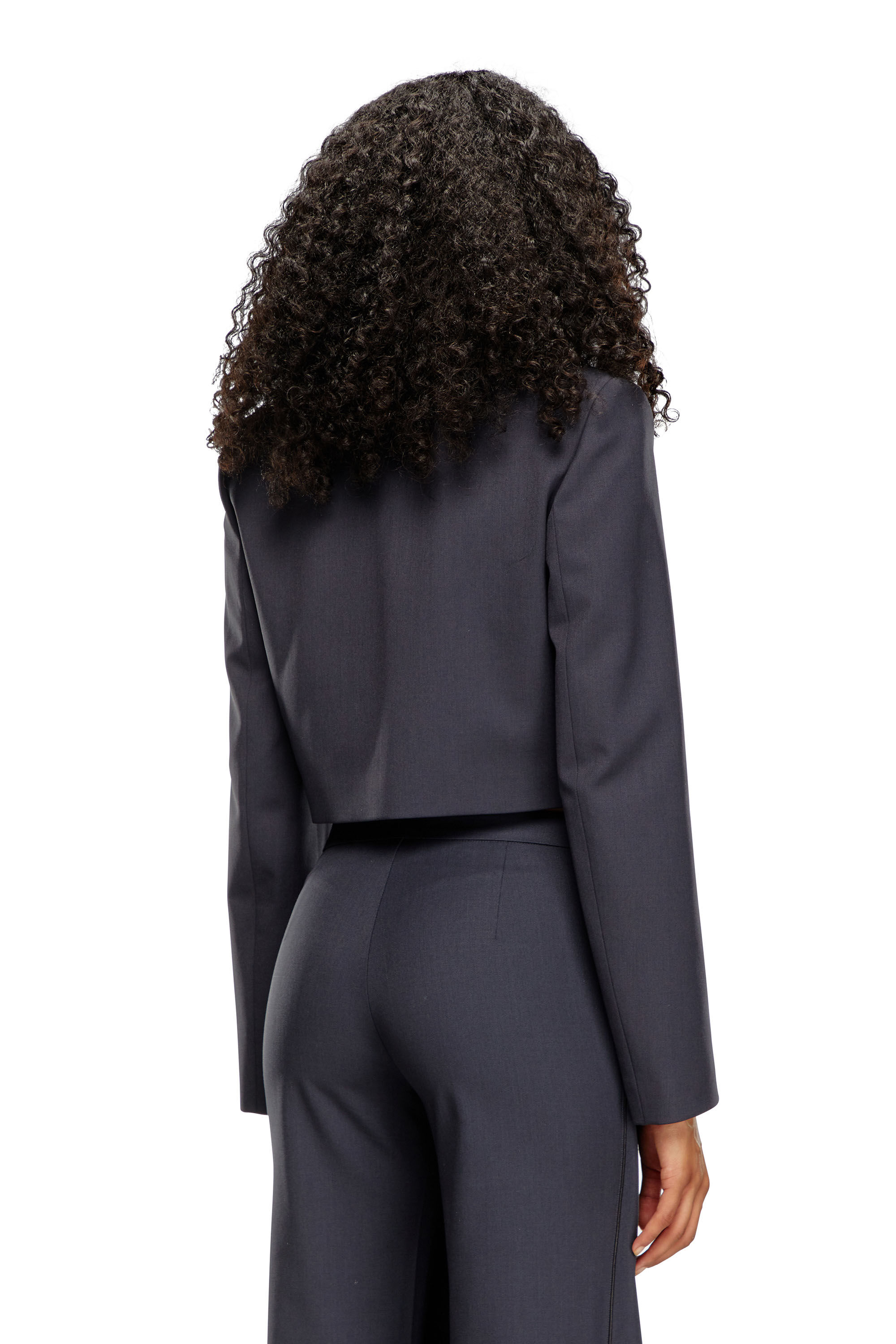 Diesel - G-MILLA-P1, Female Cropped blazer in stretch wool blend in グレー - Image 5