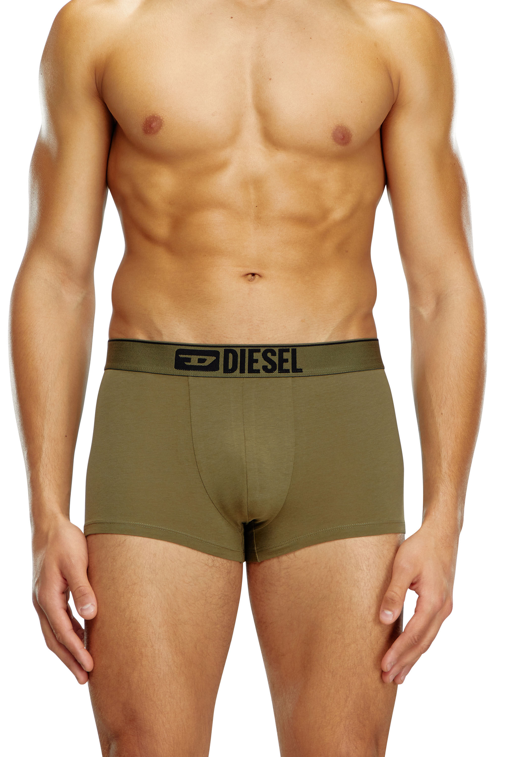 Diesel - UMBX-DAMIENTHREEPACK, Male 3-pack boxer briefs plain and camo in グリーン - Image 3