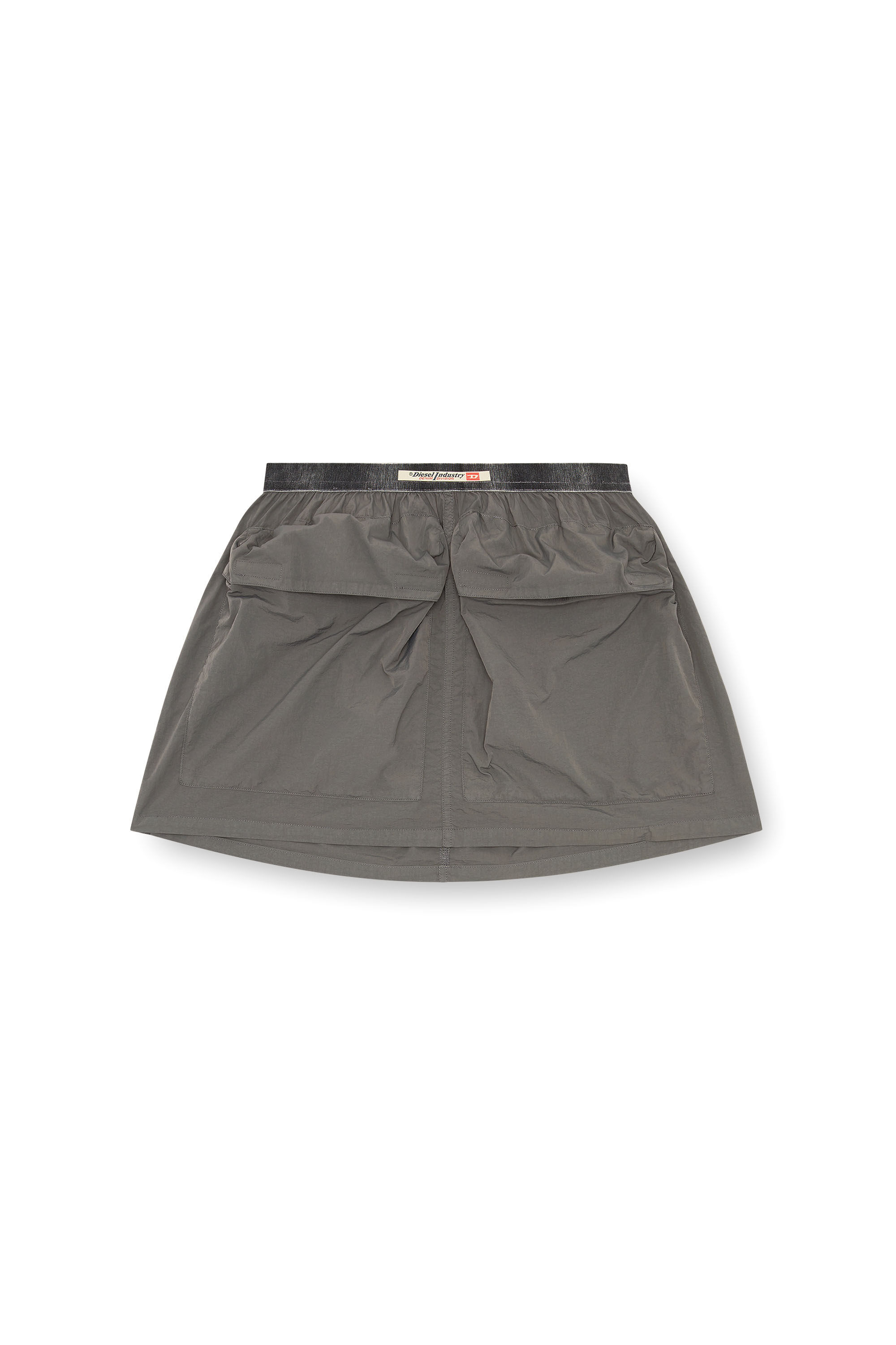 Diesel - O-MISIS, Female Short cargo skirt in recycled nylon in グレー - Image 2