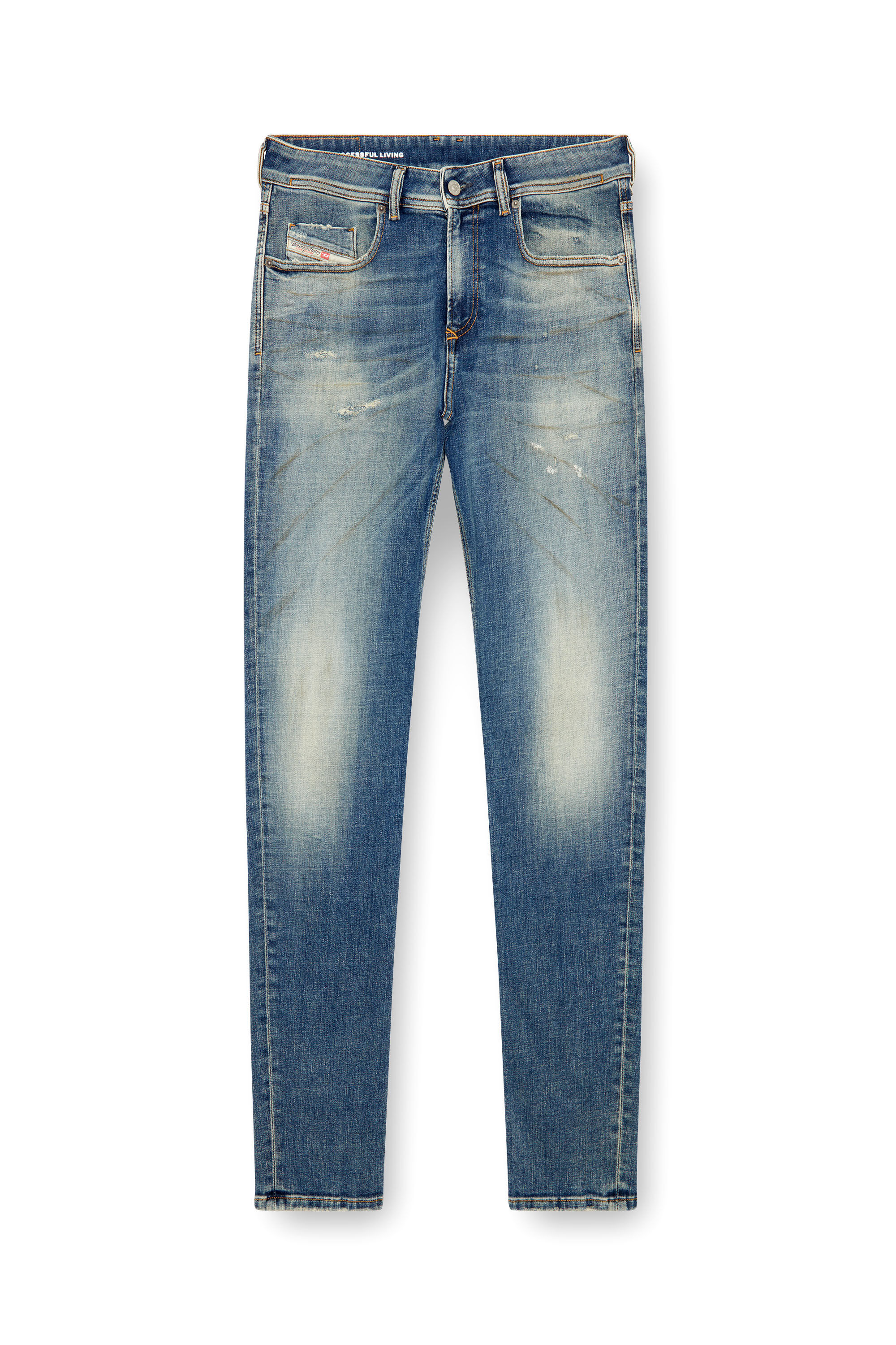 Diesel - Male Skinny Jeans 1979 Sleenker 09J22, ミディアムブルー - Image 2