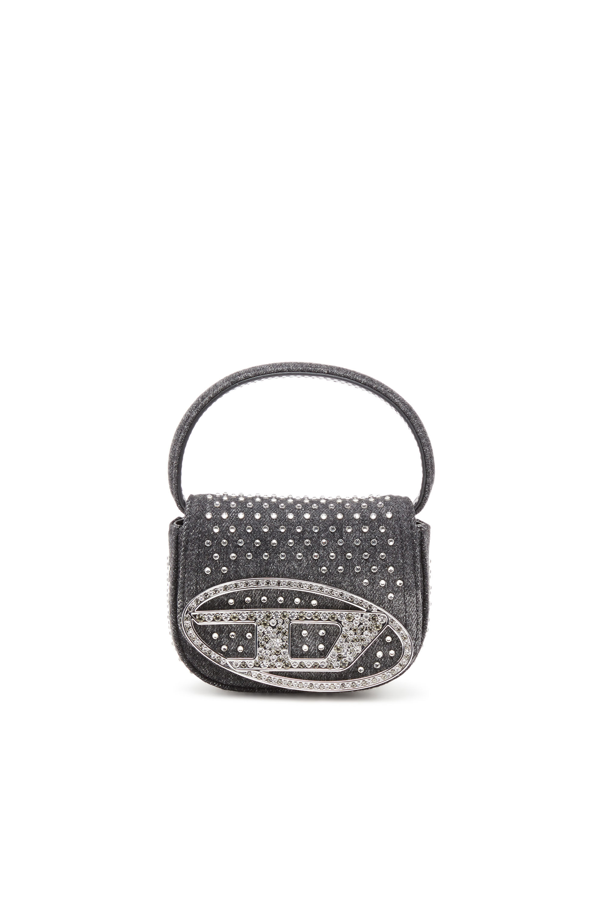 1DR XS 1DR Xs - Iconic mini bag in denim and crystals｜ブラック 