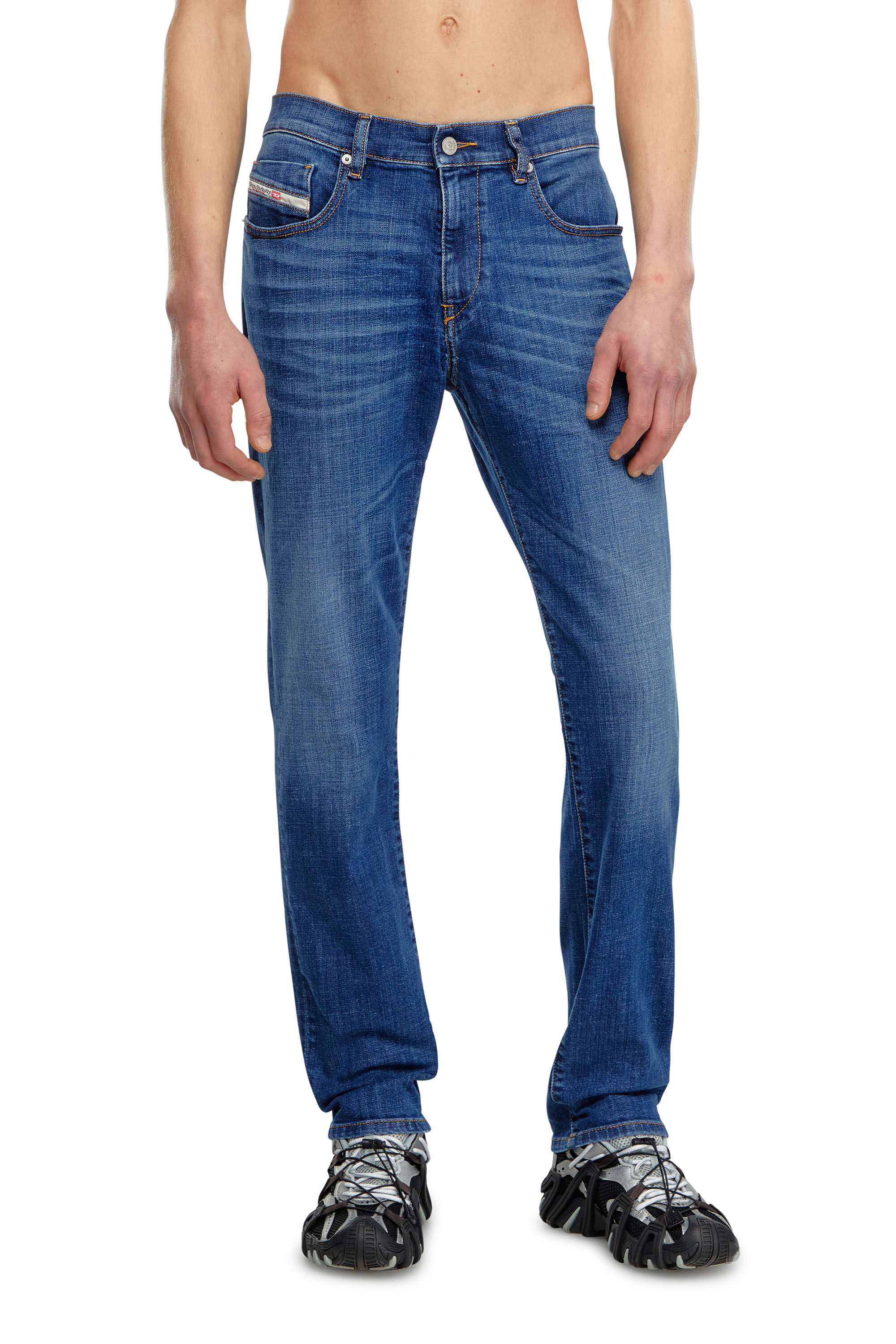 Diesel - Male Slim Jeans 2019 D-Strukt 09K04, ミディアムブルー - Image 3