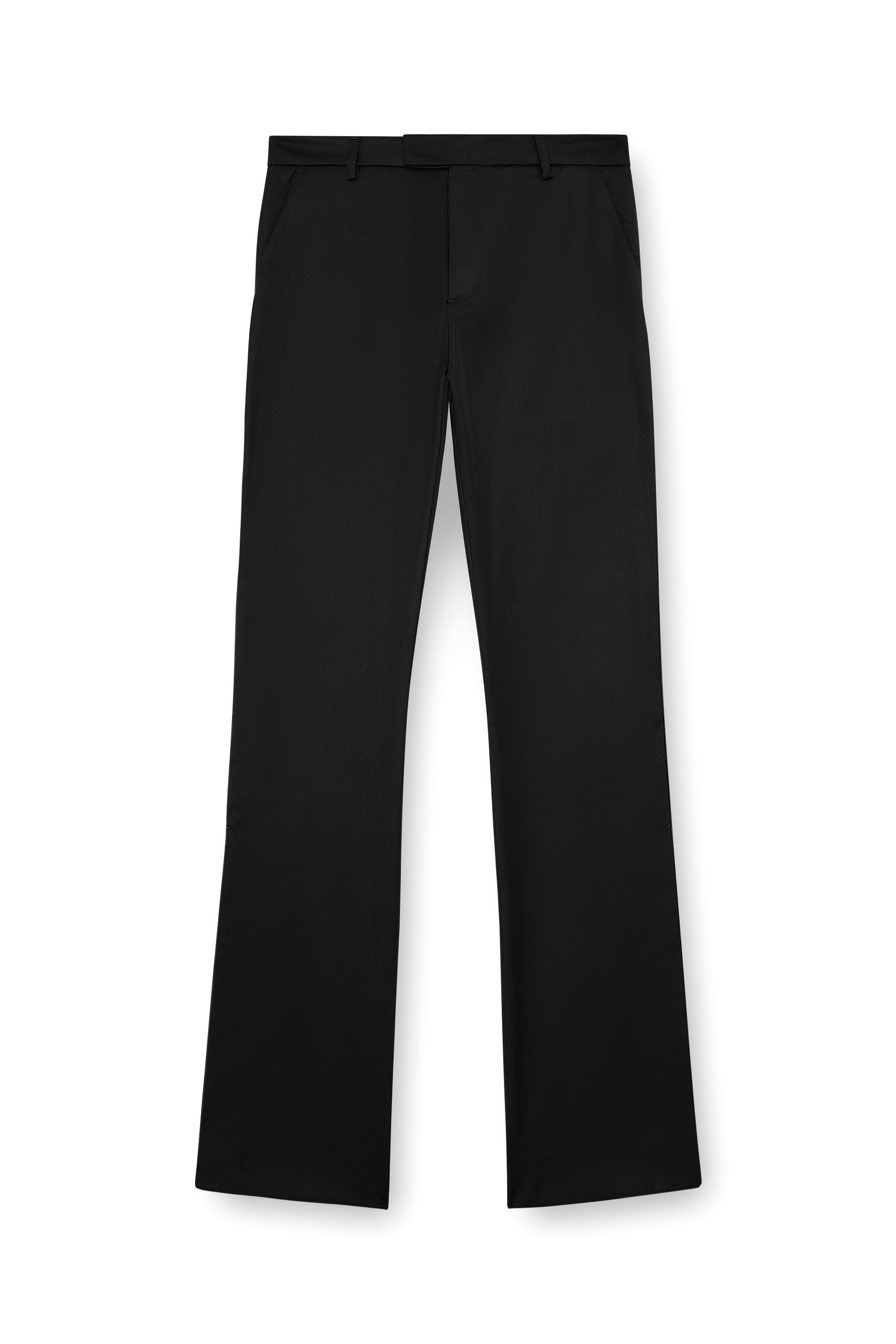 Diesel - P-AMMIR, Male Wool-nylon pants with side slits in ブラック - Image 5