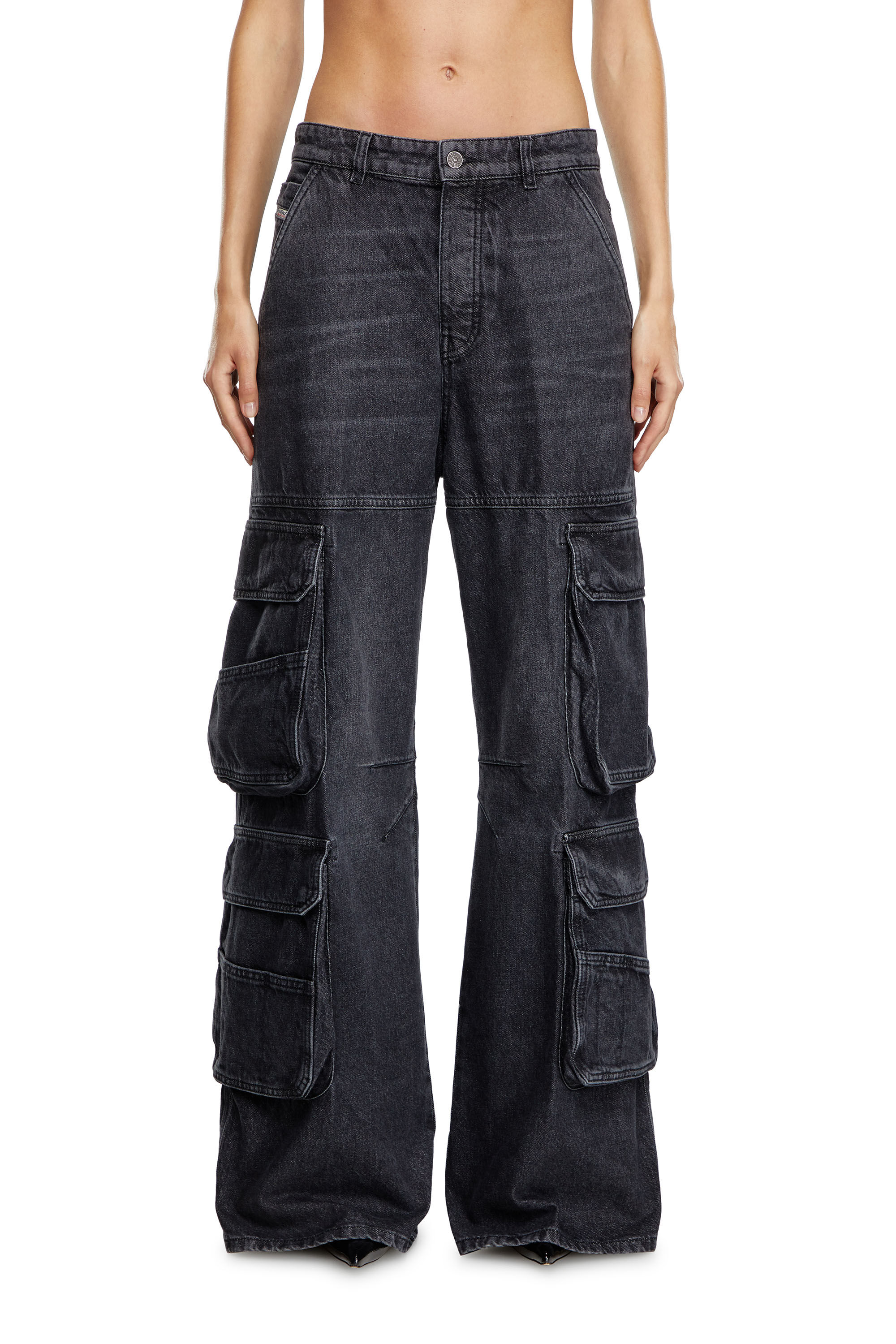 Diesel - Female Straight Jeans 1996 D-Sire 0HLAA, ブラック/ダークグレー - Image 3