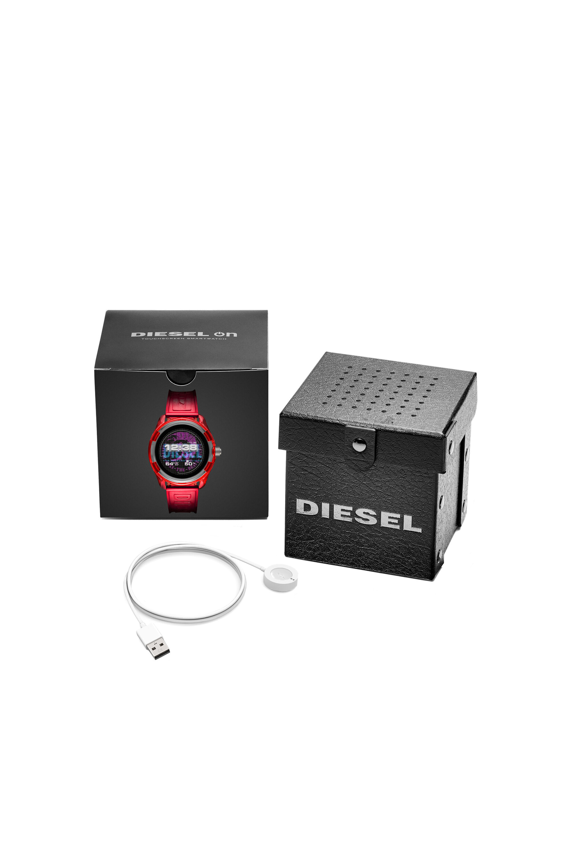 Diesel - DT2019, Male Diesel On Fadelite Smartwatch - Red Transparent in レッド - Image 6