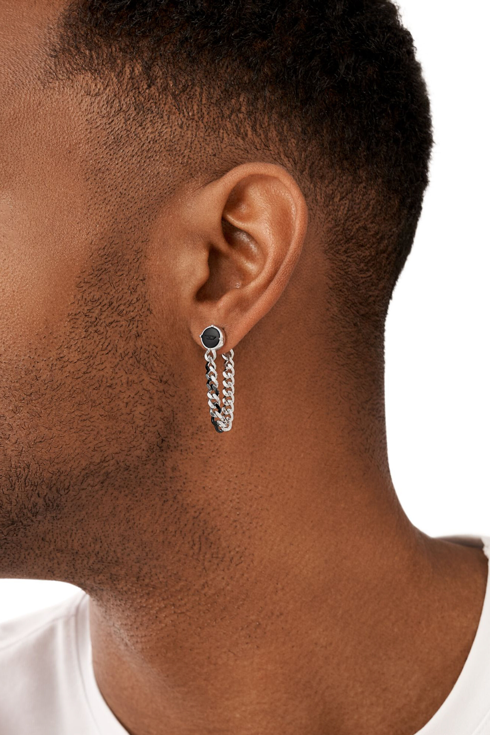 DX1500 Stainless steel stud earring｜シルバー｜メンズ｜DIESEL