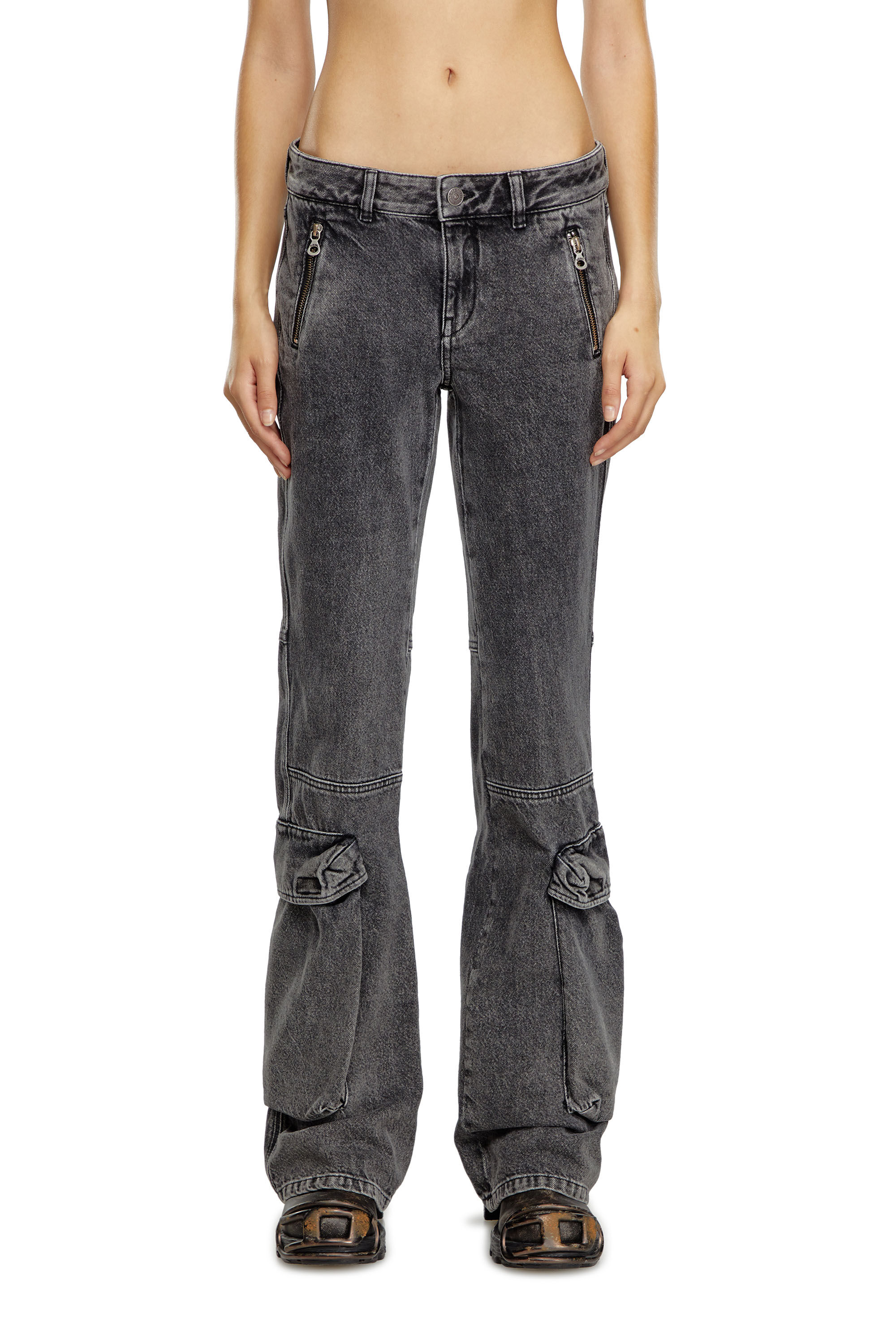 Diesel - Female Bootcut and Flare Jeans D-Poky 0CBDH, ブラック/ダークグレー - Image 3