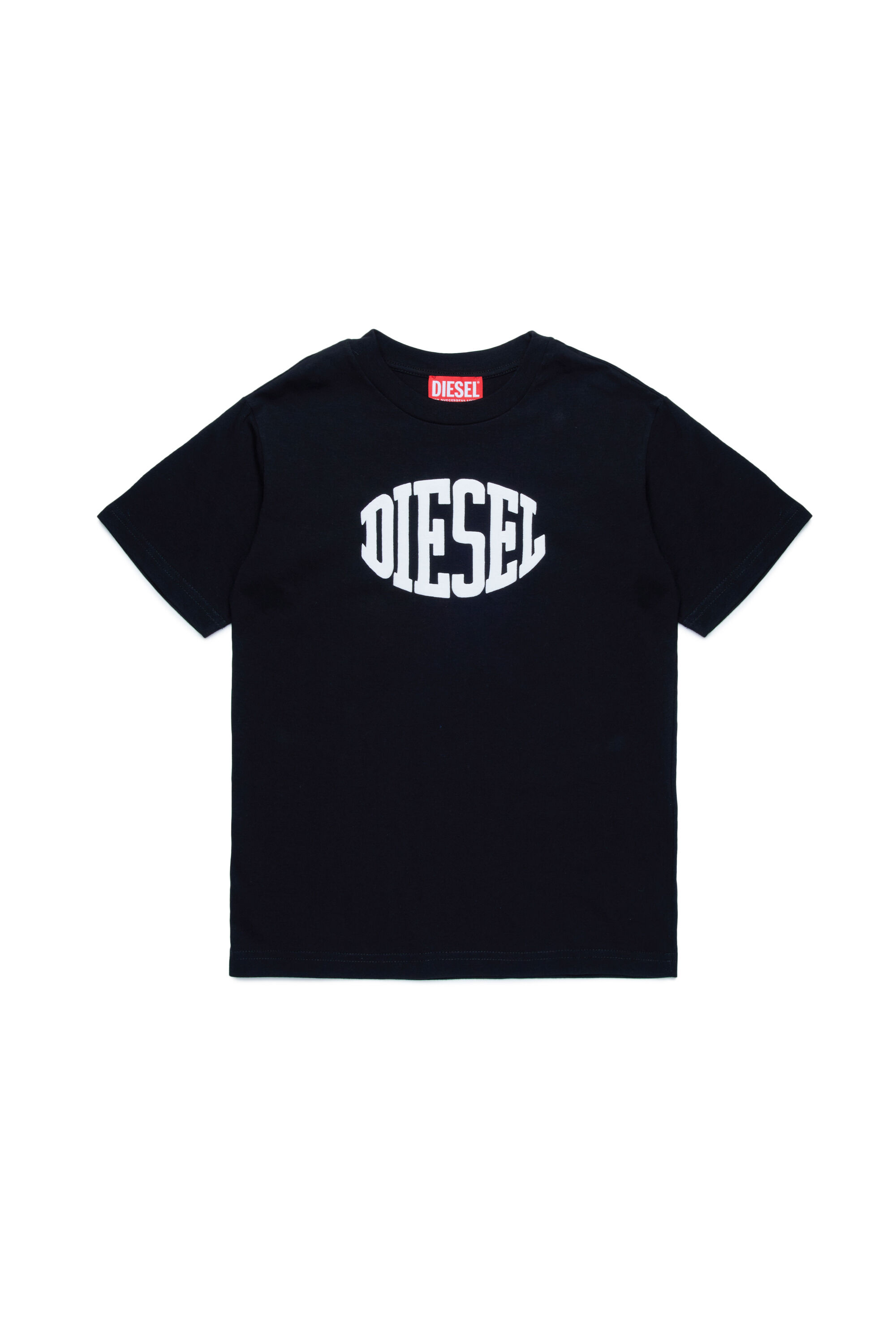 TMUST OVER T-shirt with collegiate logo｜ブラック｜ボーイズ｜DIESEL