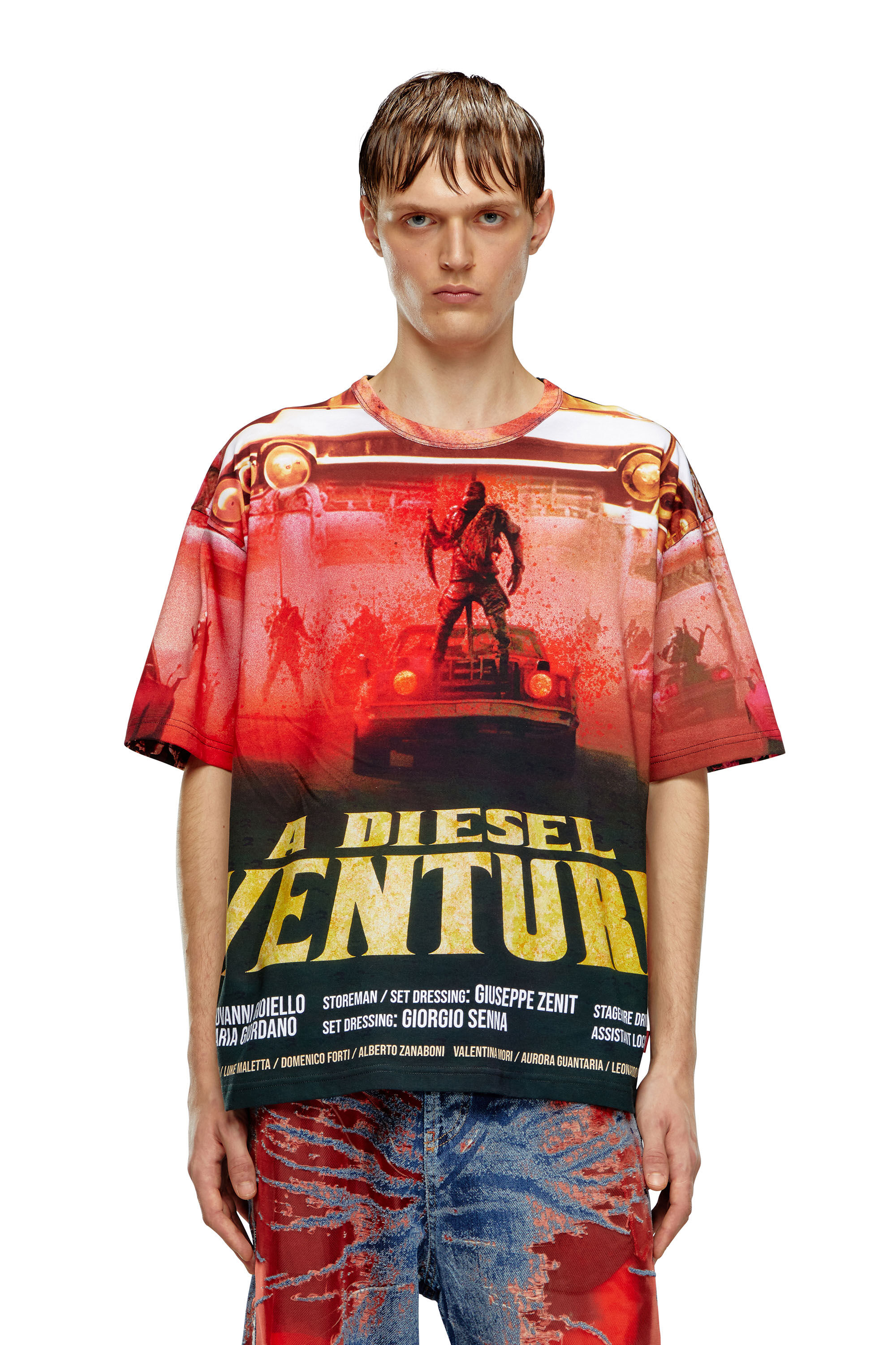 Diesel - T-BOXT-ADVENTURE, Male T-shirt with Diesel film print in マルチカラー - Image 3