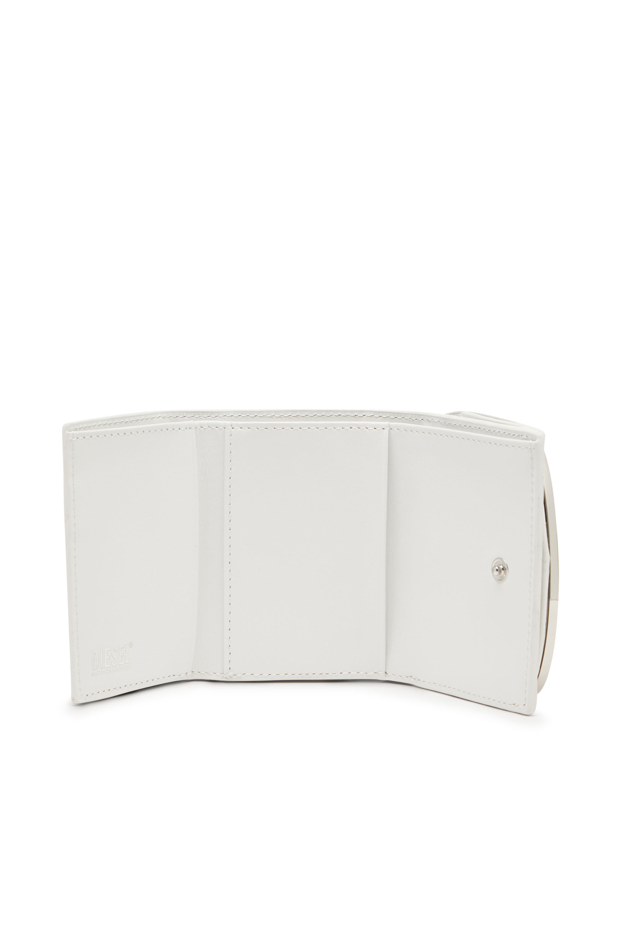 Diesel - 1DR TRI FOLD COIN XS II, Female Tri-fold wallet in leather in ホワイト - Image 3