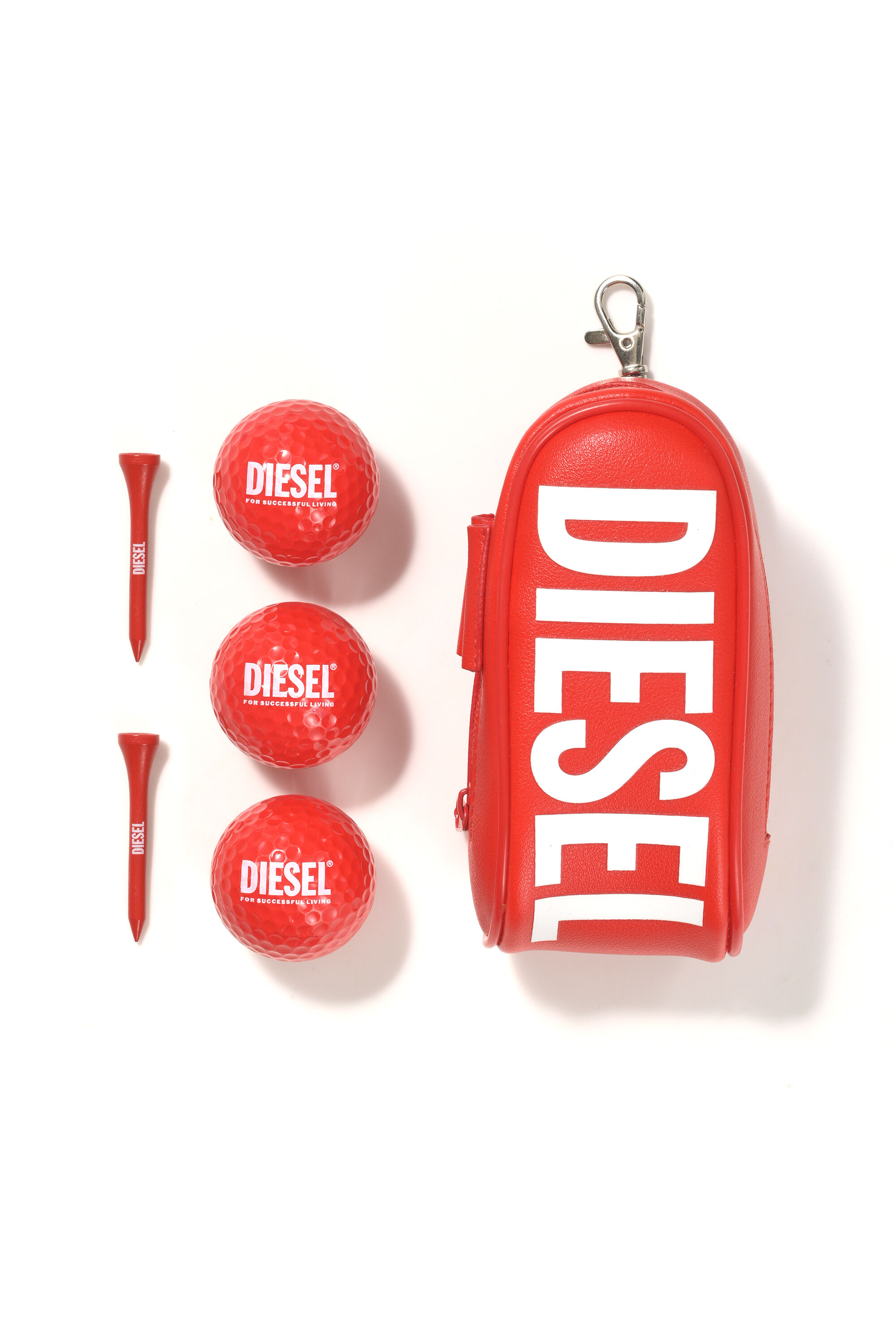 Diesel - GOLF BALL CASE SET, Unisex GOLF BALL CASE SET in レッド - Image 1