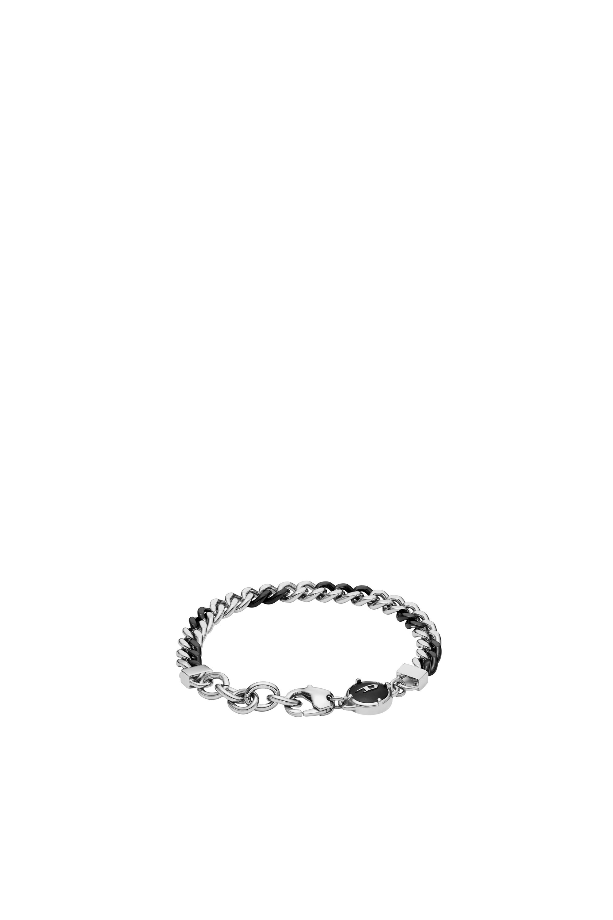DX1498 Two-Tone stainless steel chain bracelet｜シルバー｜メンズ 