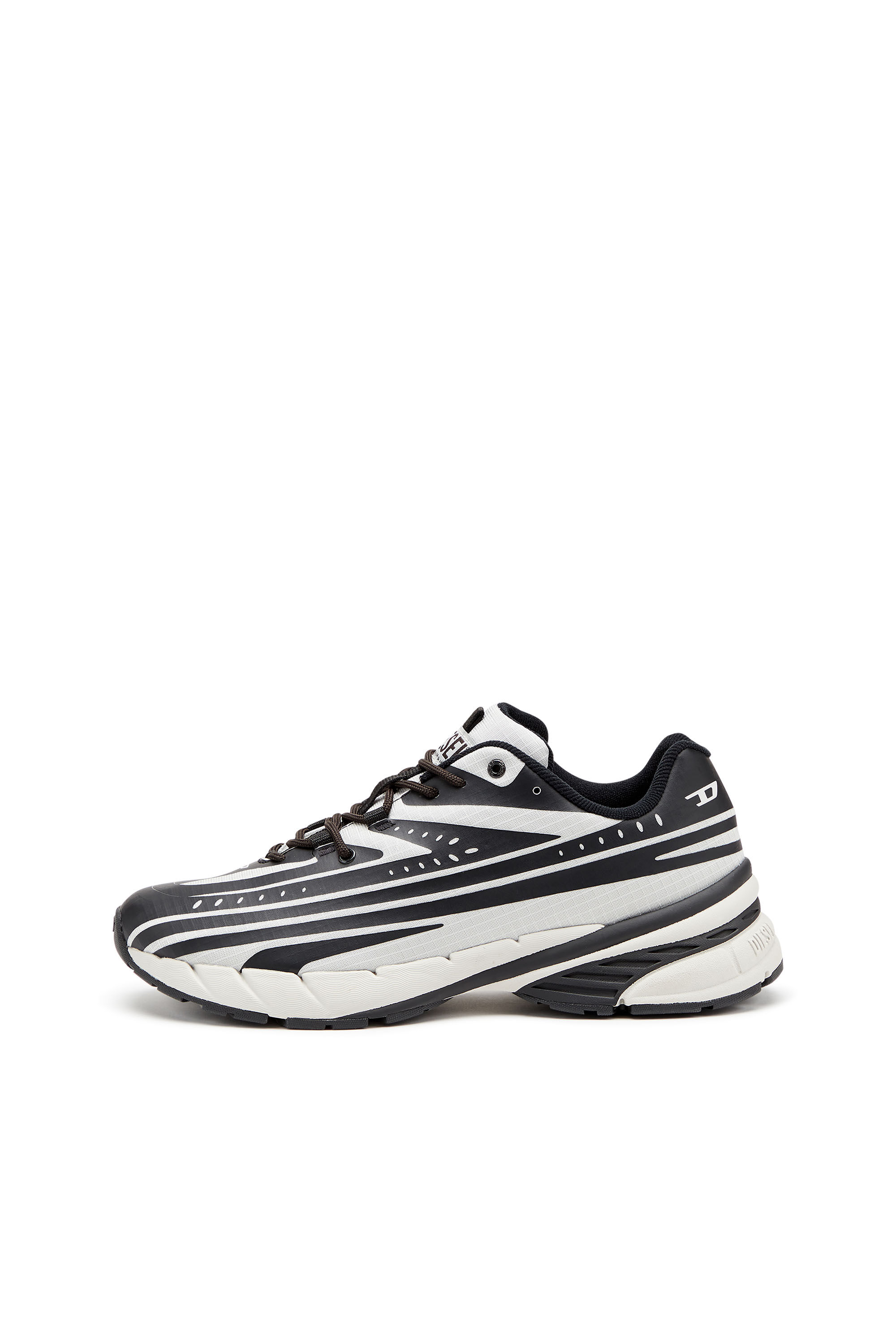 D-AIRSPEED LOW D-Airspeed Low-Striped sneakers in coated ripstop 