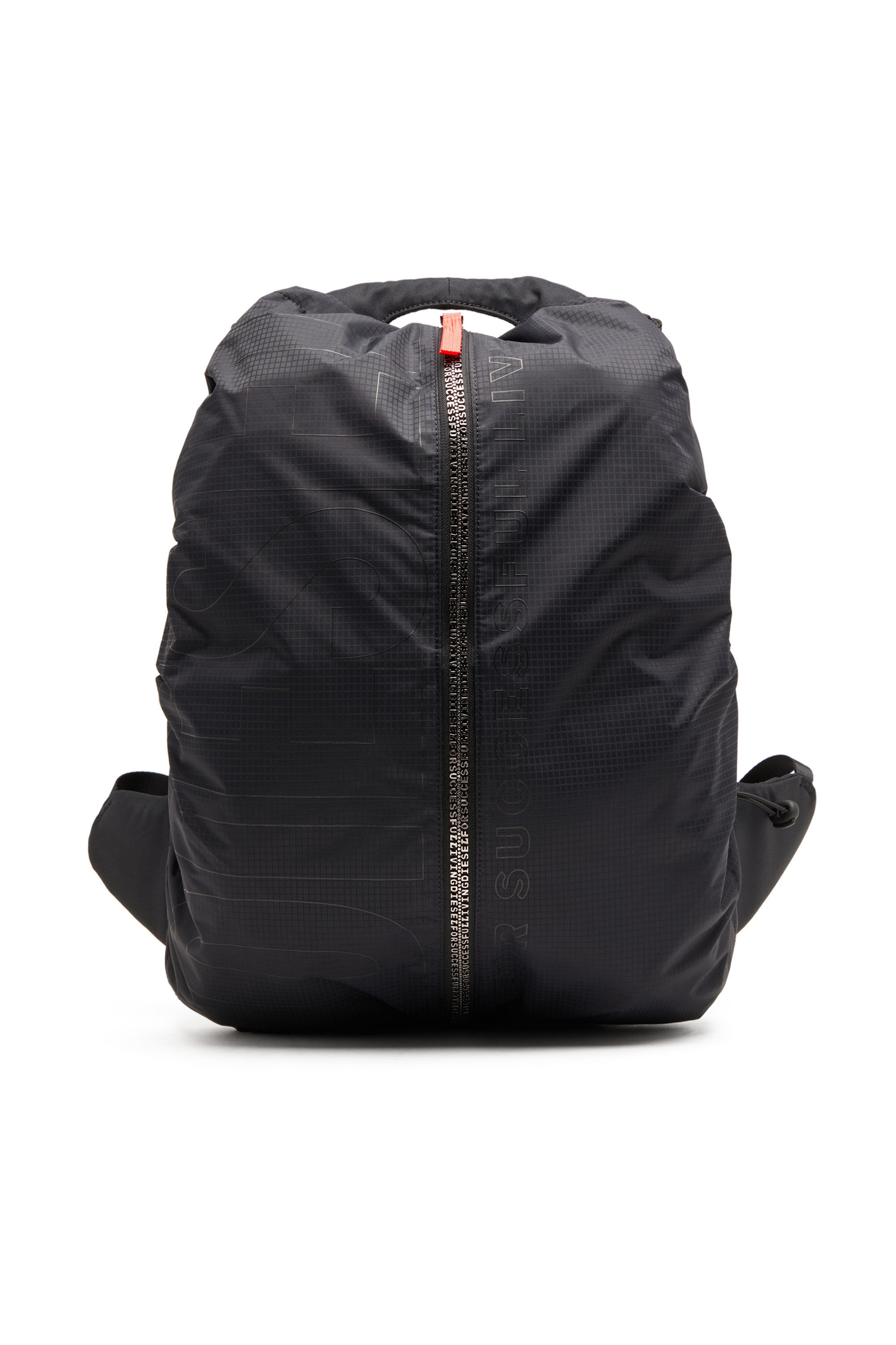 Diesel - ZIP-D BACKPACK X, Male Backpack in check-jacquard shell in ブラック - Image 2