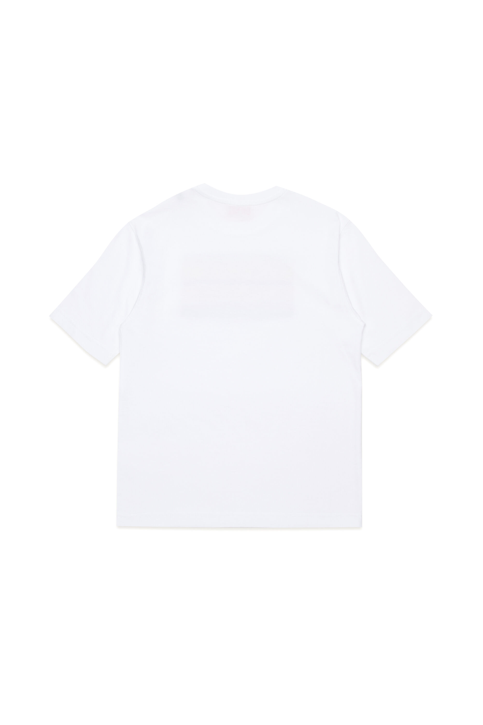 Diesel - TWASHPOFFL1 OVER, Male T-shirt with peel-off logo and print in ホワイト - Image 2