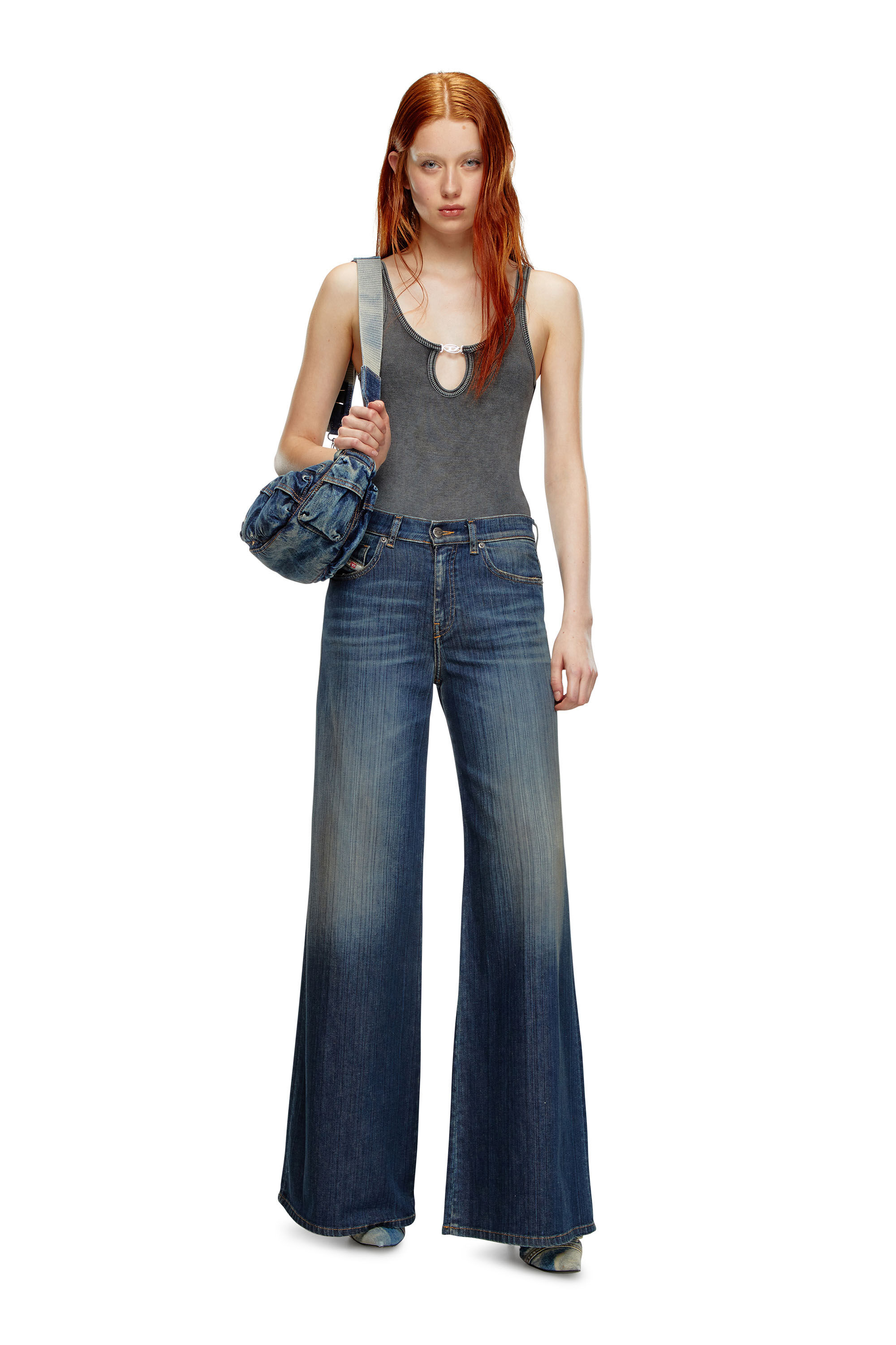 Diesel - Female Bootcut and Flare Jeans 1978 D-Akemi 09J45, ダークブルー - Image 1