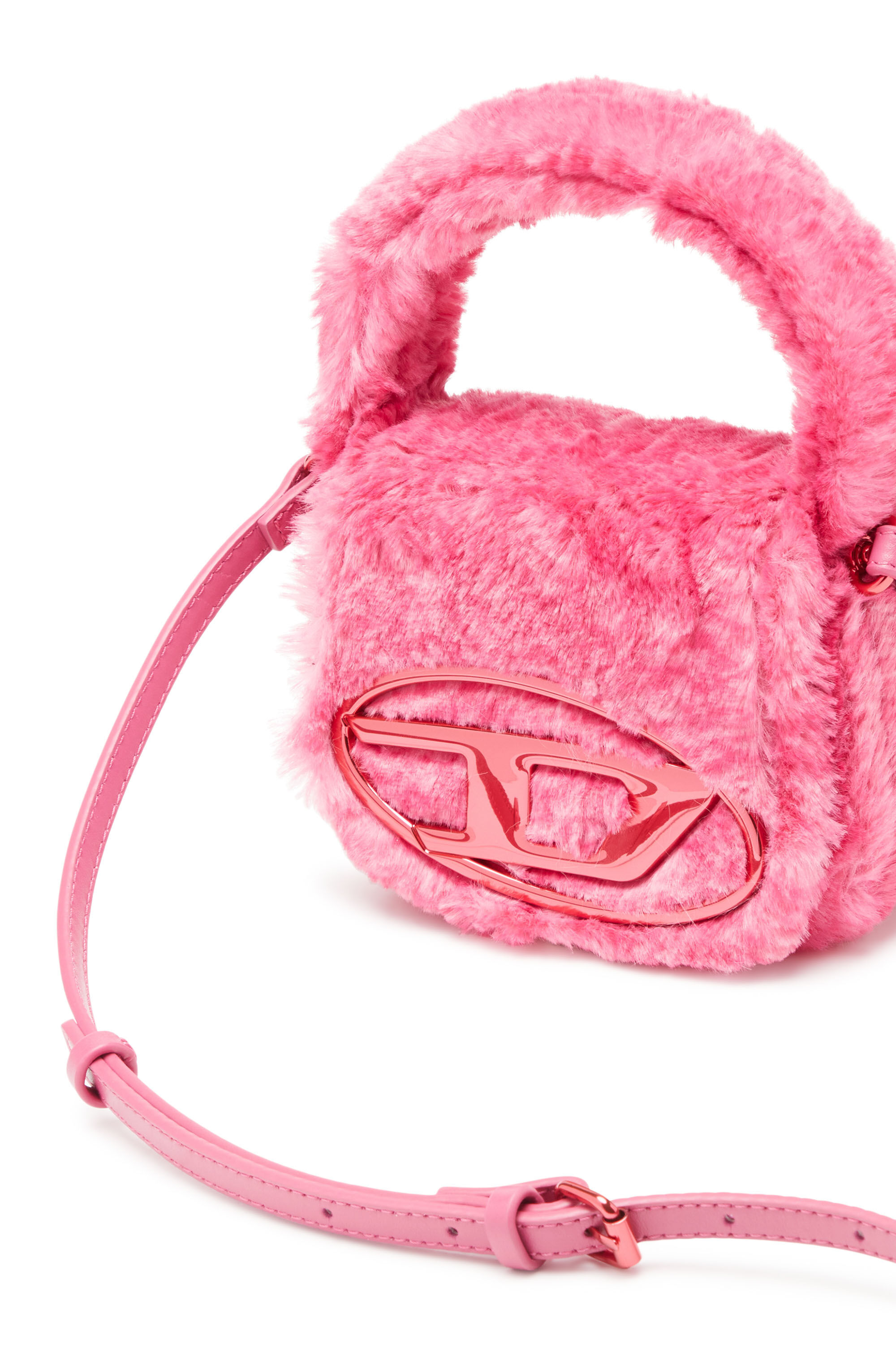 1DR XS 1DR Xs - Fluffy iconic mini bag｜ピンク｜ウィメンズ｜DIESEL