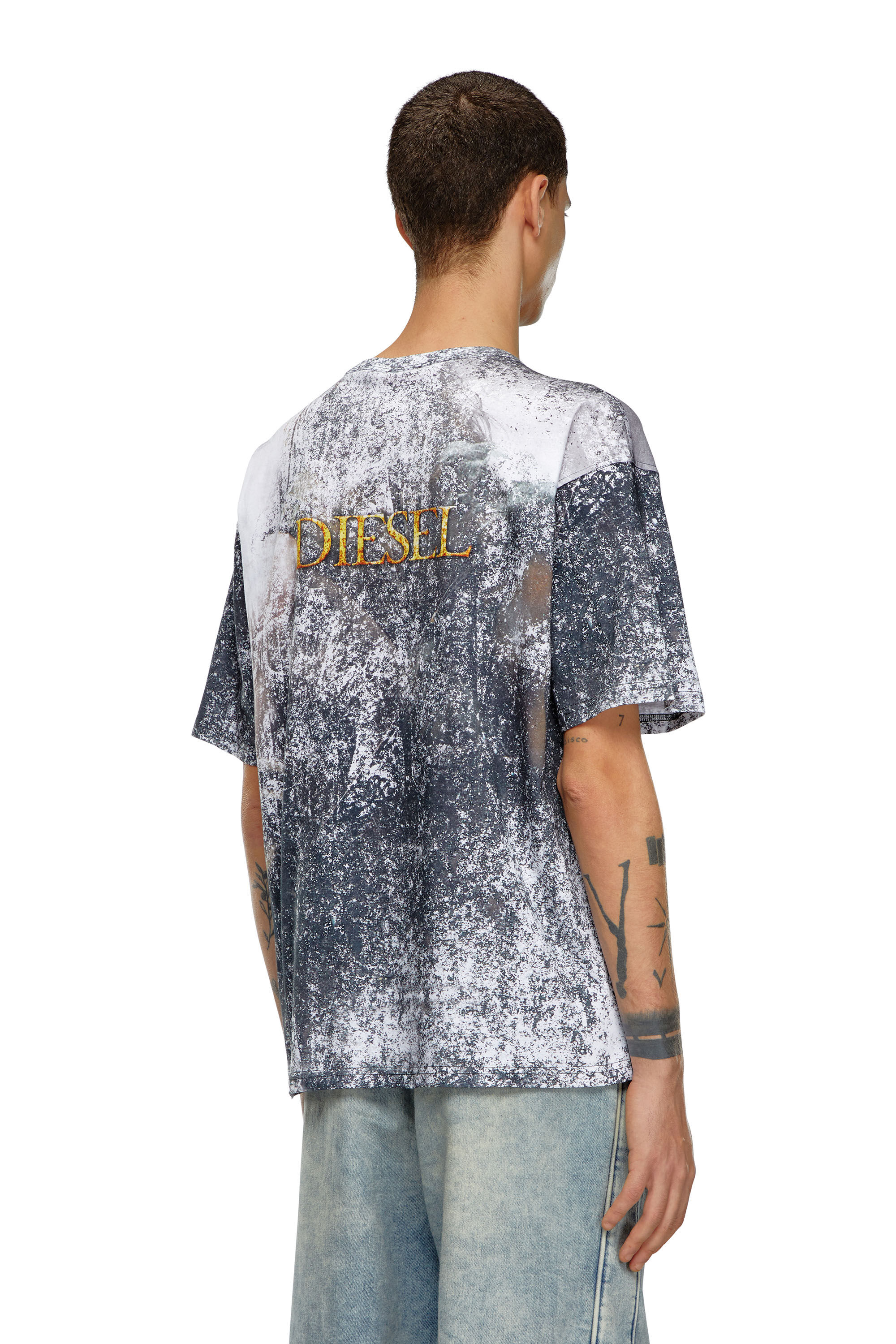 Diesel - T-BOXT-Q21, Male T-shirt with movie poster print in ブラック - Image 4