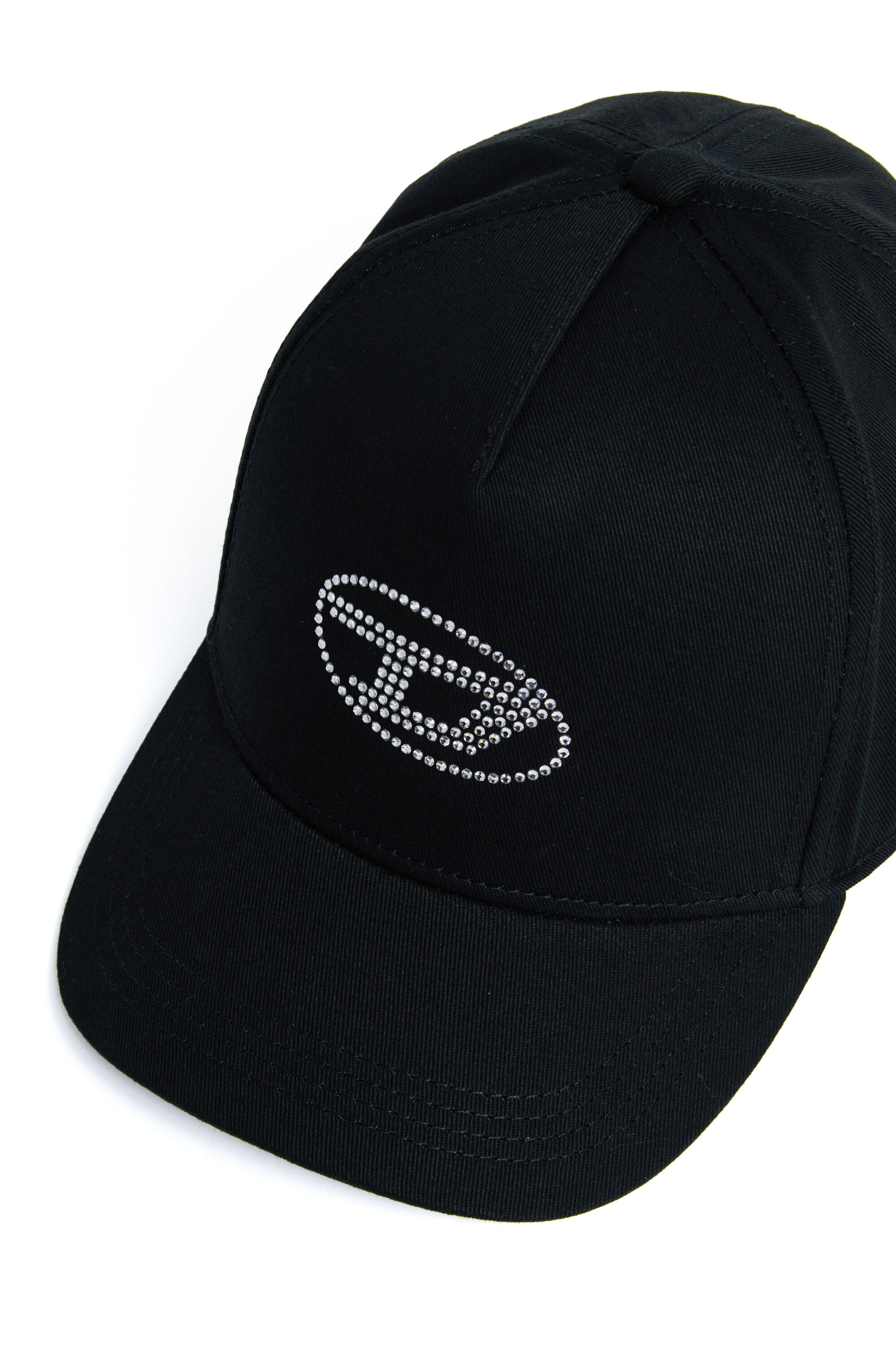 Diesel - FDSTRAS, Female Baseball cap with crystal Oval D logo in ブラック - Image 3