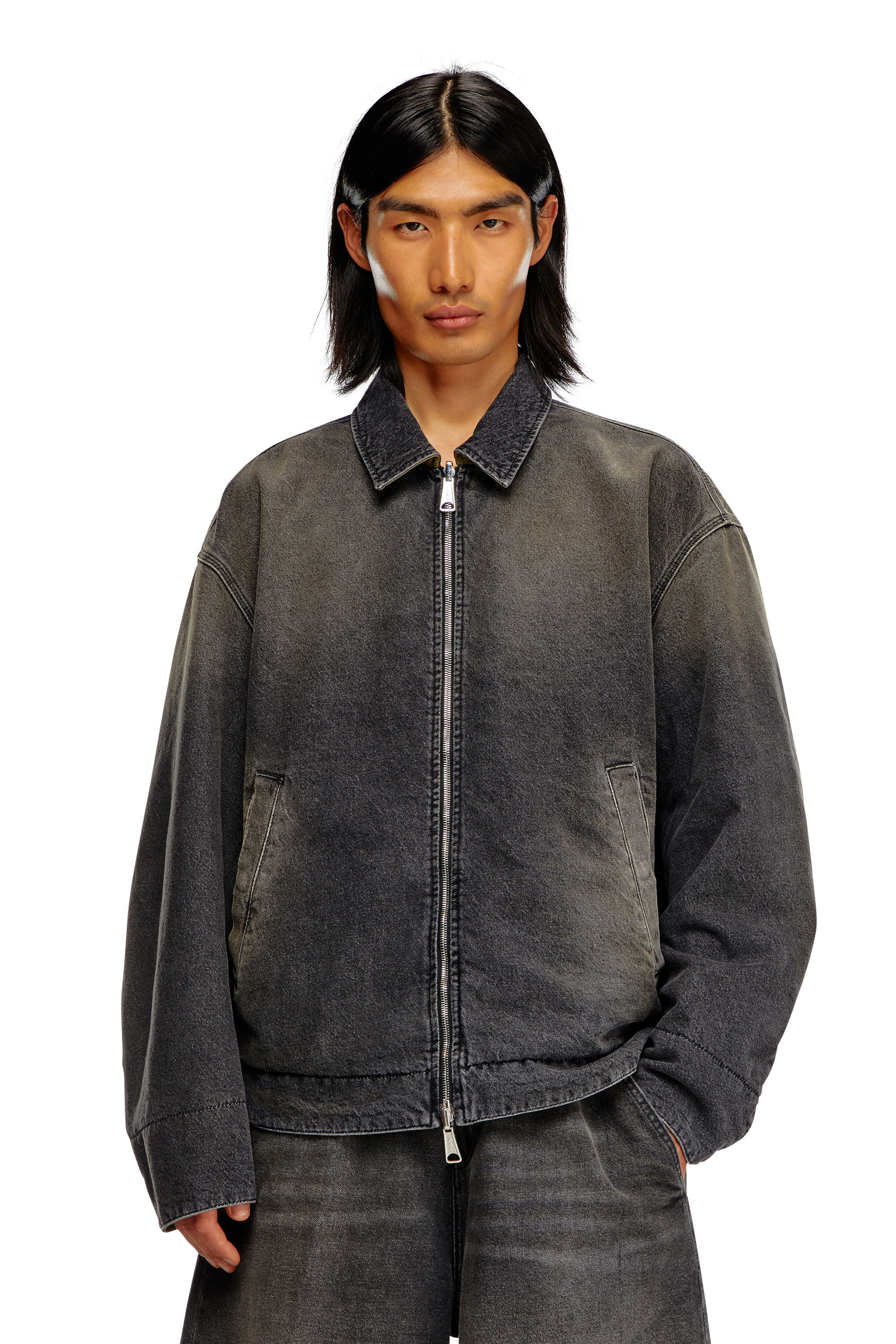 Diesel - D-STACK-S, Male Reversible jacket in denim and nylon in ブラック - Image 6