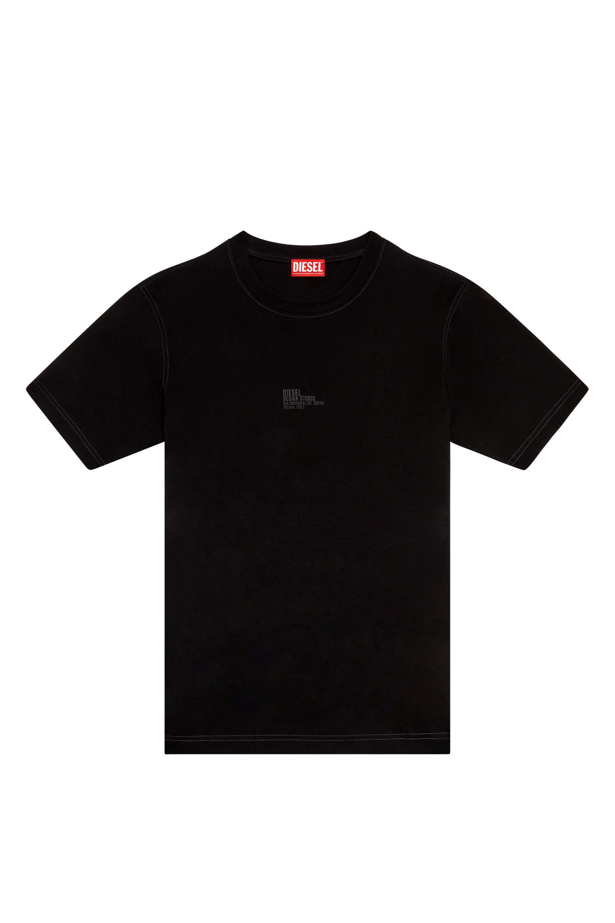 Diesel - T-MUST-SLITS-N2, Male Tシャツ in ブラック - Image 2
