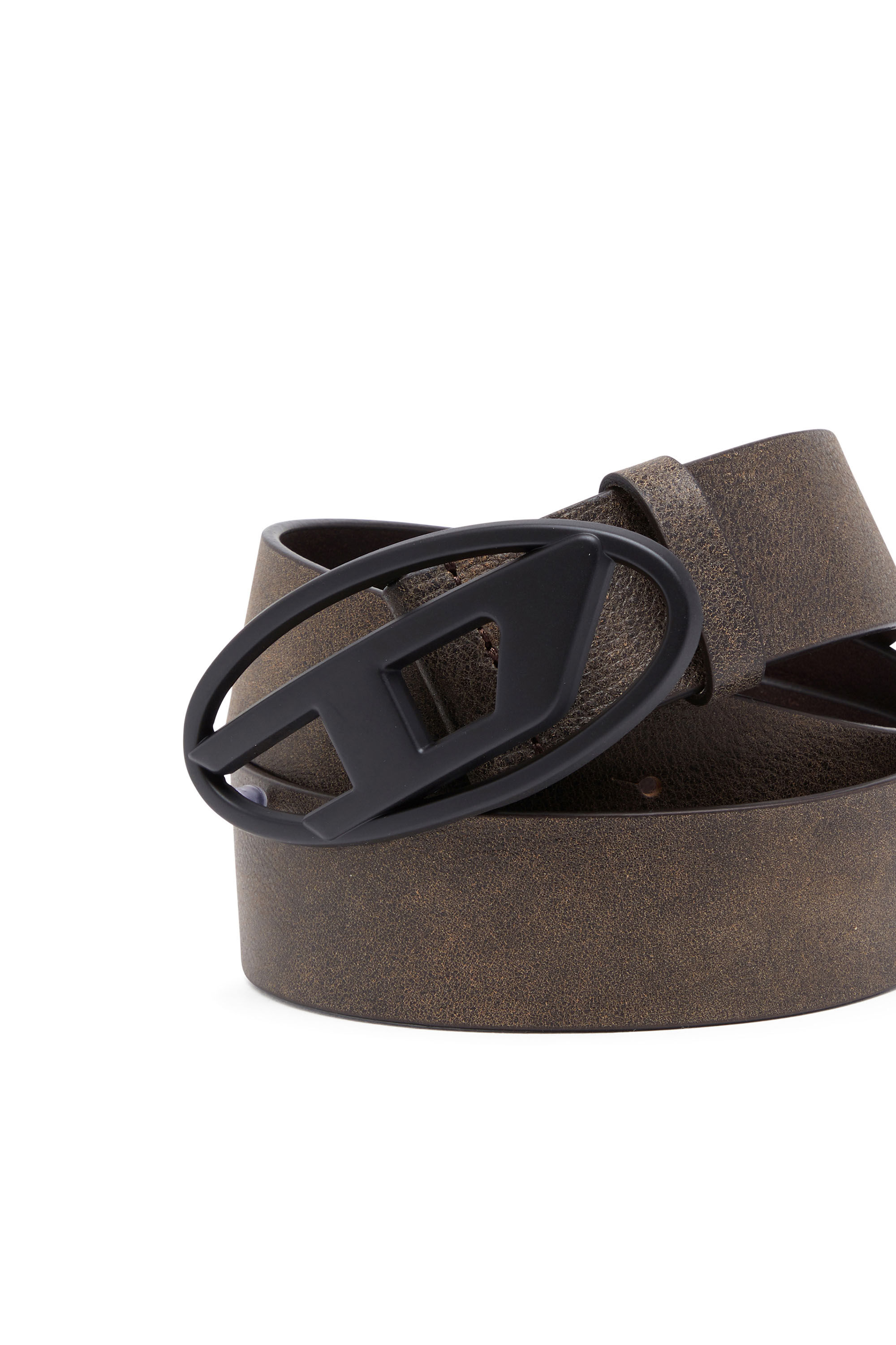 B-1DR Belt in treated leather｜ブラウン｜ウィメンズ｜DIESEL