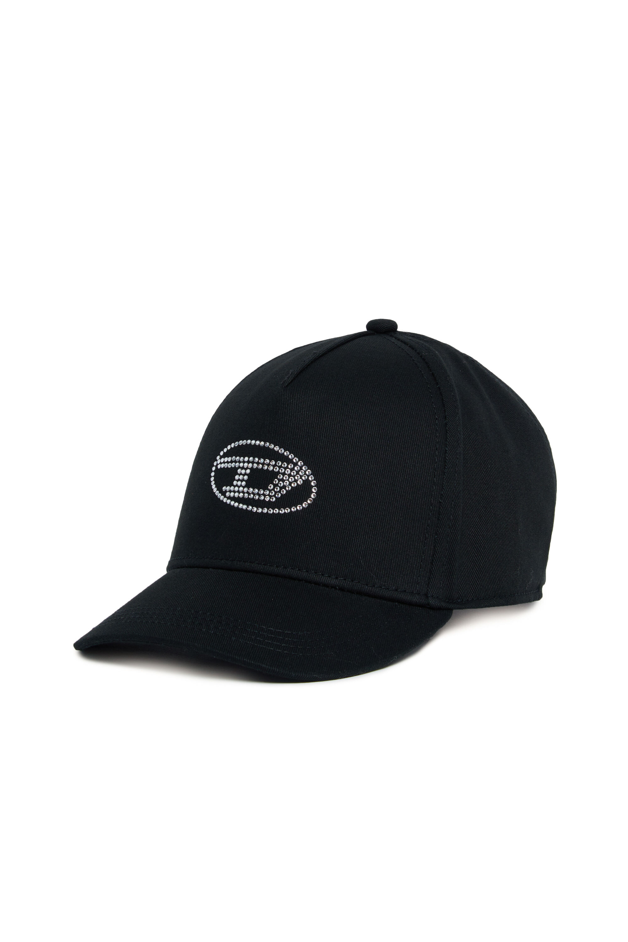 Diesel - FDSTRAS, Female Baseball cap with crystal Oval D logo in ブラック - Image 1